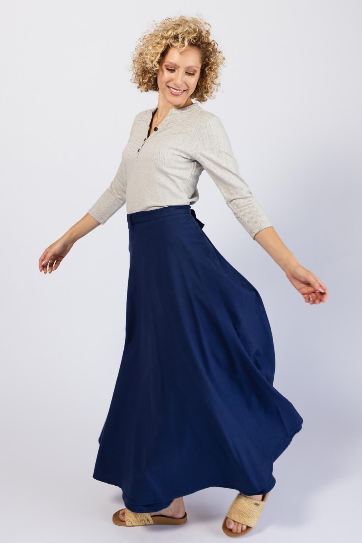 Surya Cotton Maxi Wrap Skirt | beautiful woven cotton