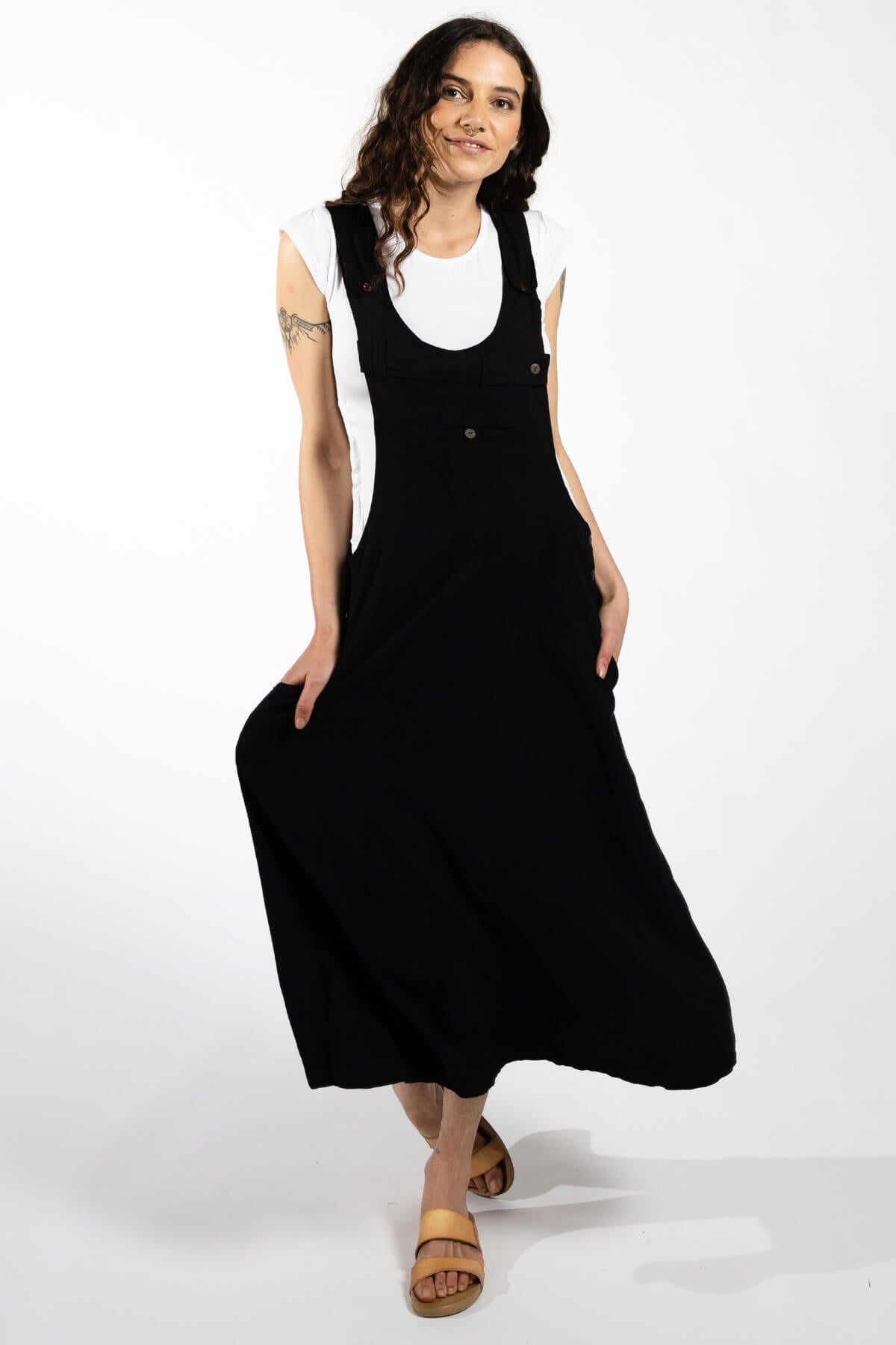 Surya Cotton Dungaree Dress - Ethically made in Nepal