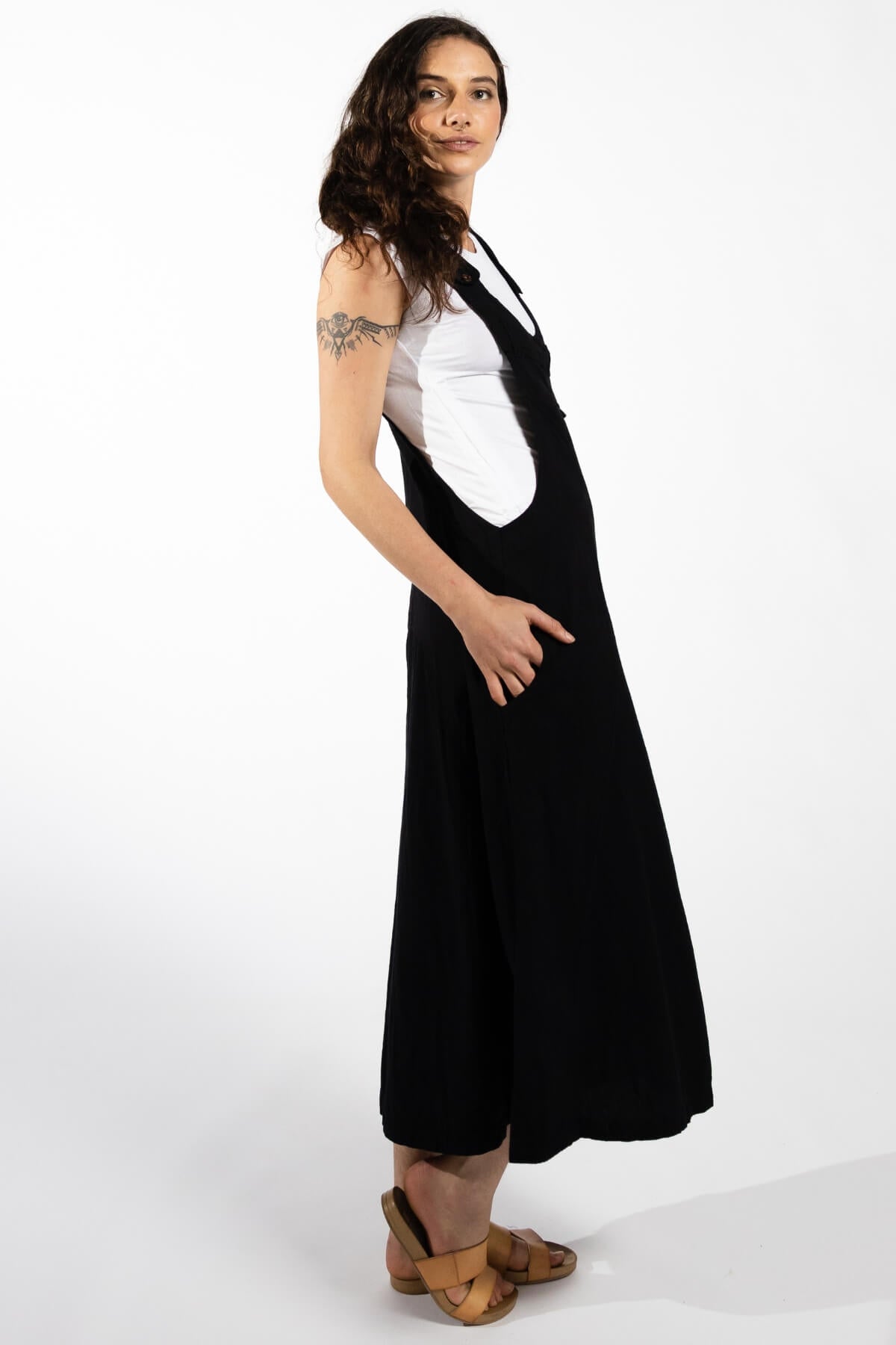 Surya Cotton Dungaree Dress - right side view