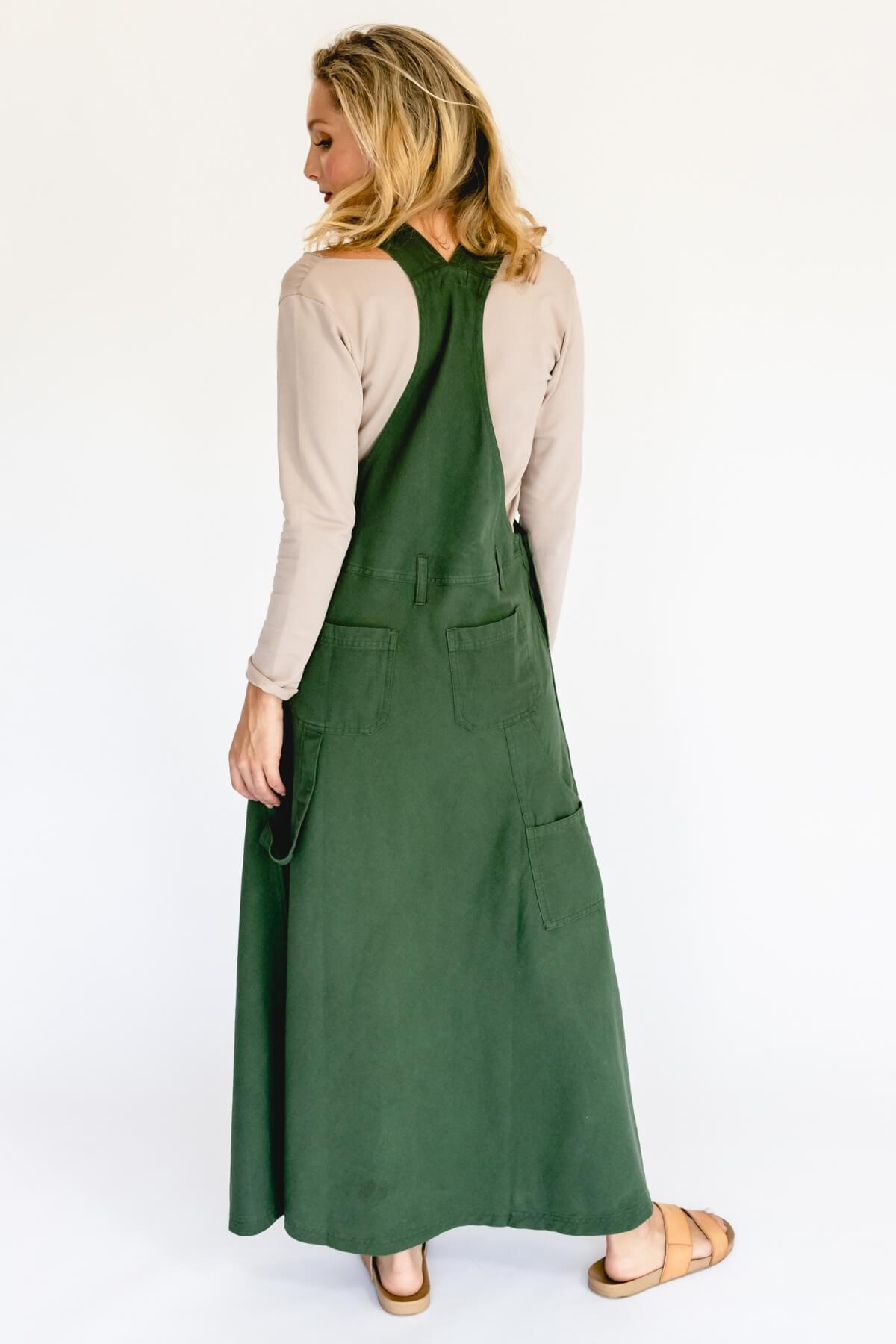 Surya Ethical Cotton Overall Maxi Dress - rear view