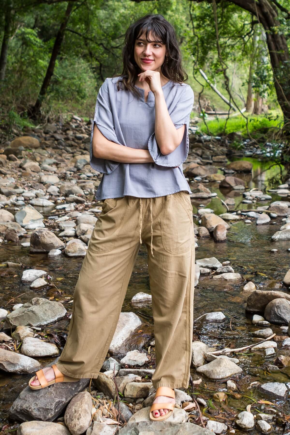 Surya Ethical Cotton Everyday Pants - on location in Berry, NSW