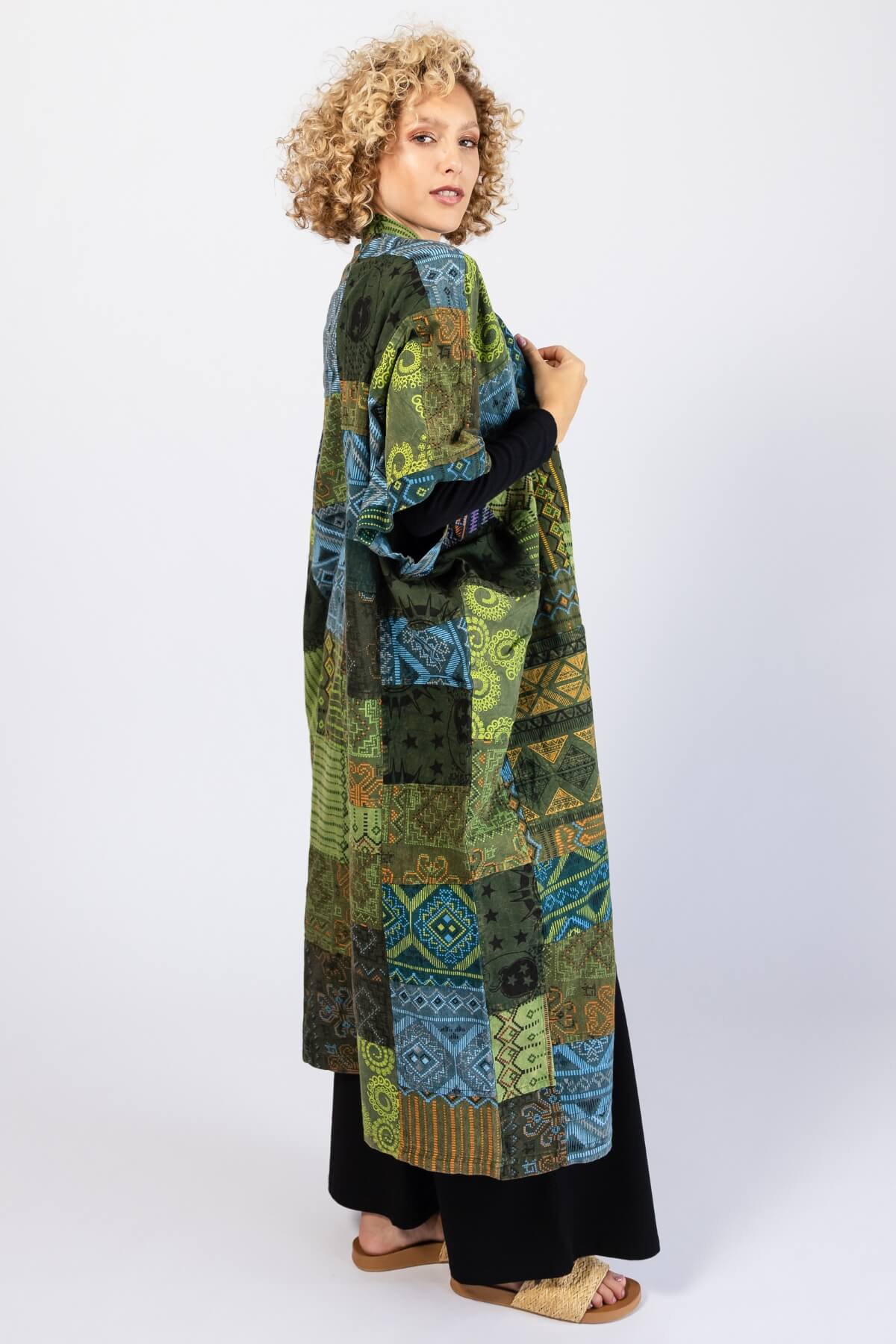 Surya Cotton Patch Duster Jacket - right side view