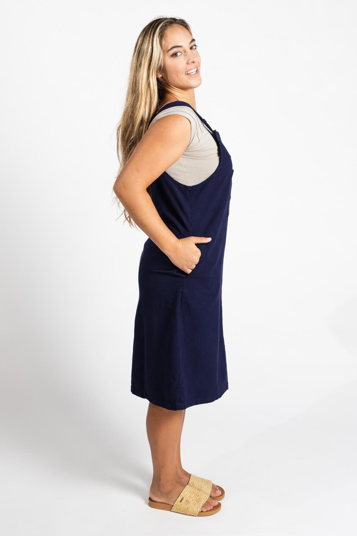 Surya Cotton 'Ayla' Pinafore - right side view