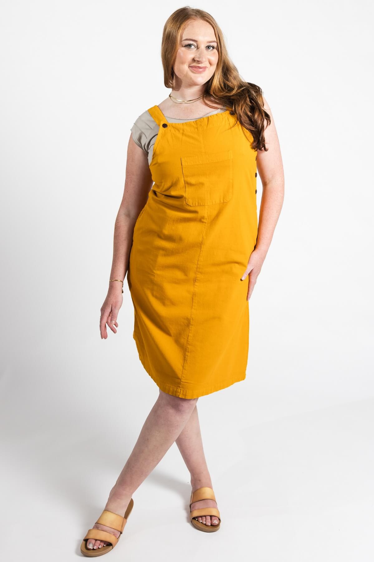 Surya Ethical Cotton 'Ayla' Pinafore made in Nepal - adjustable length