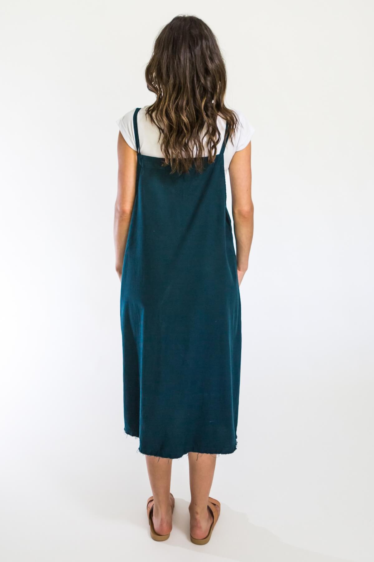 Surya Ethical Cotton 'Sirena' Pinafore from Nepal - rear view