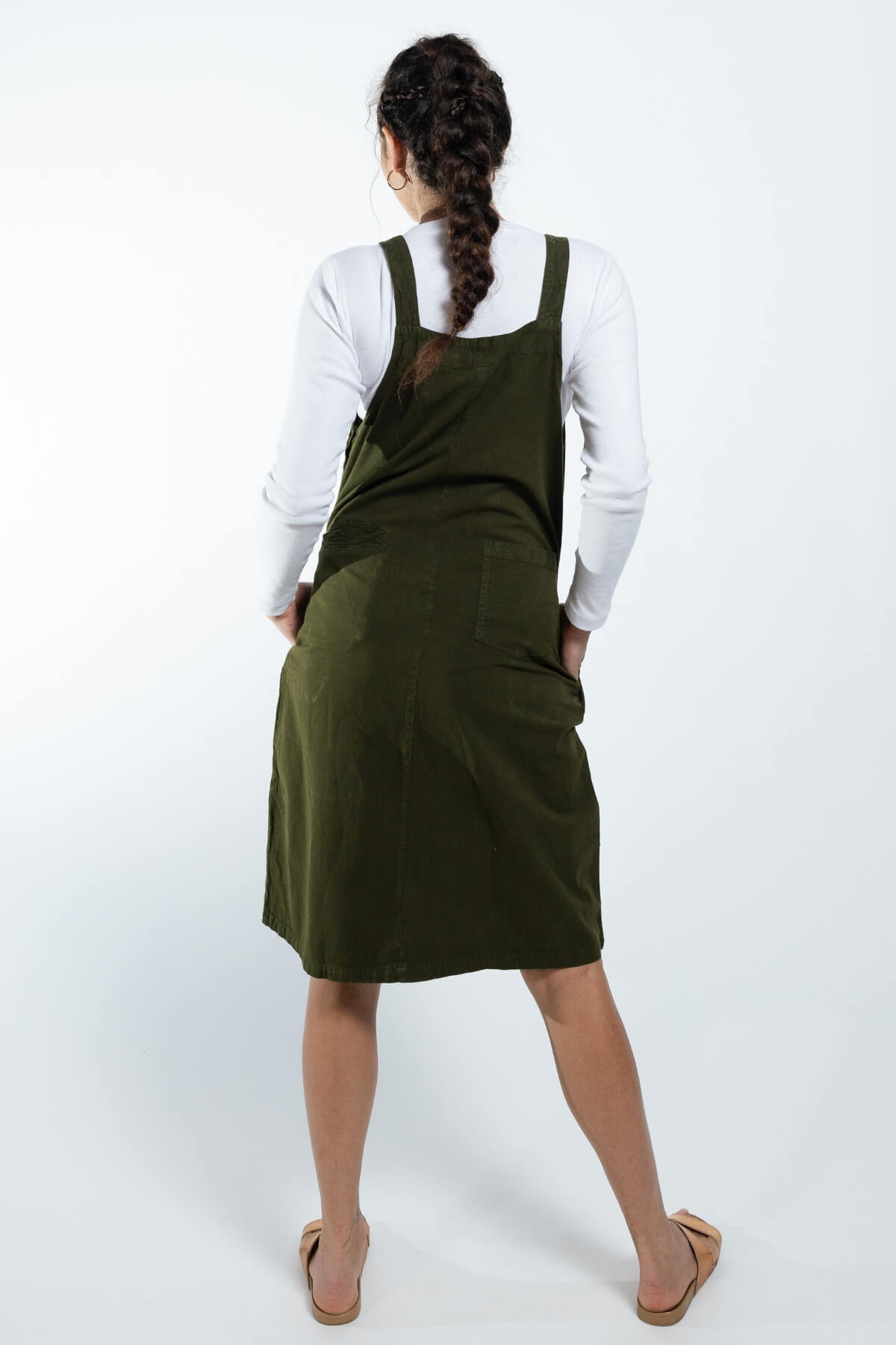 Surya Ethical Cotton 'Ayla' Pinafore made in Nepal - rear view