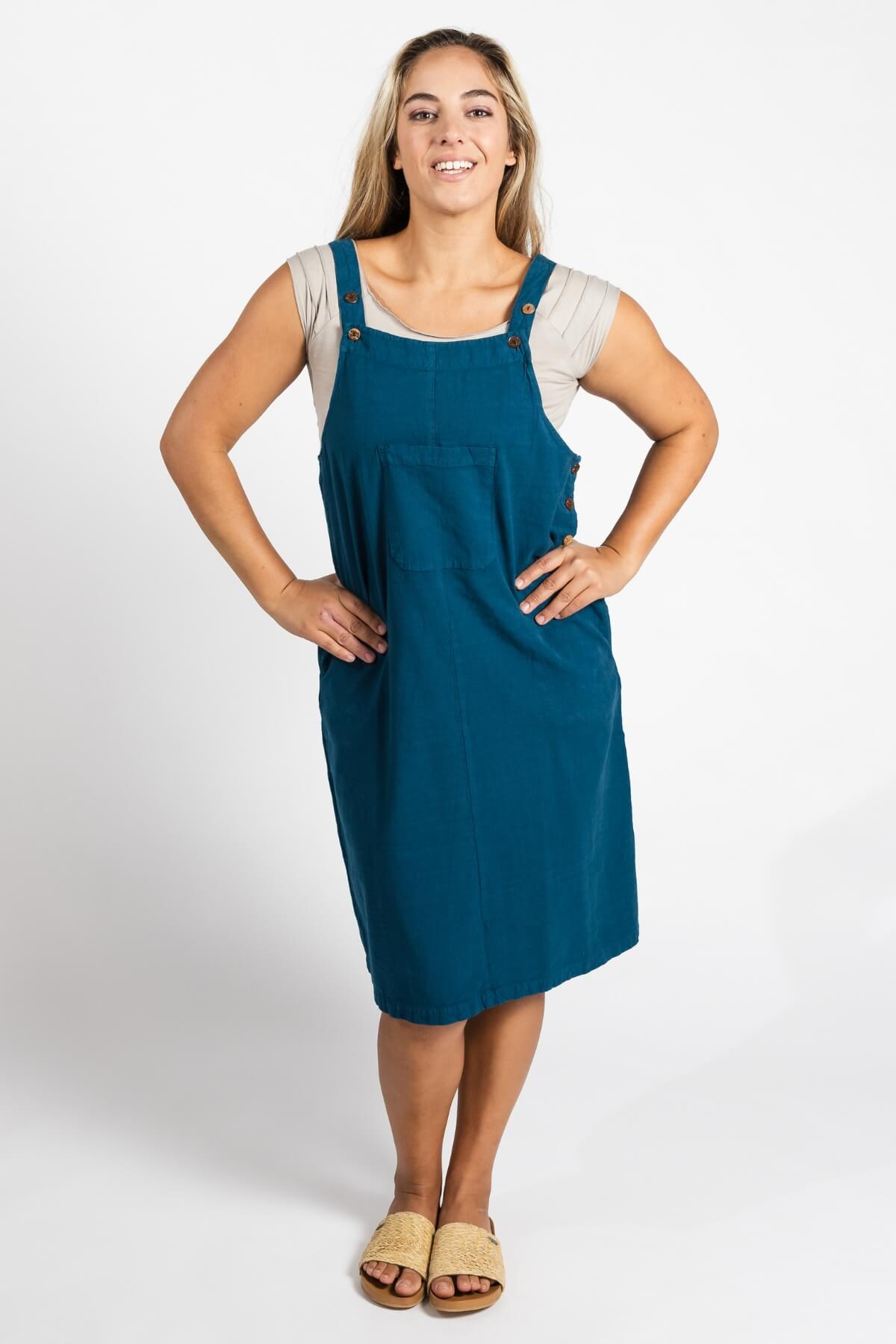 Surya Ethical Cotton Ayla Pocket Pinafore - adjustable length
