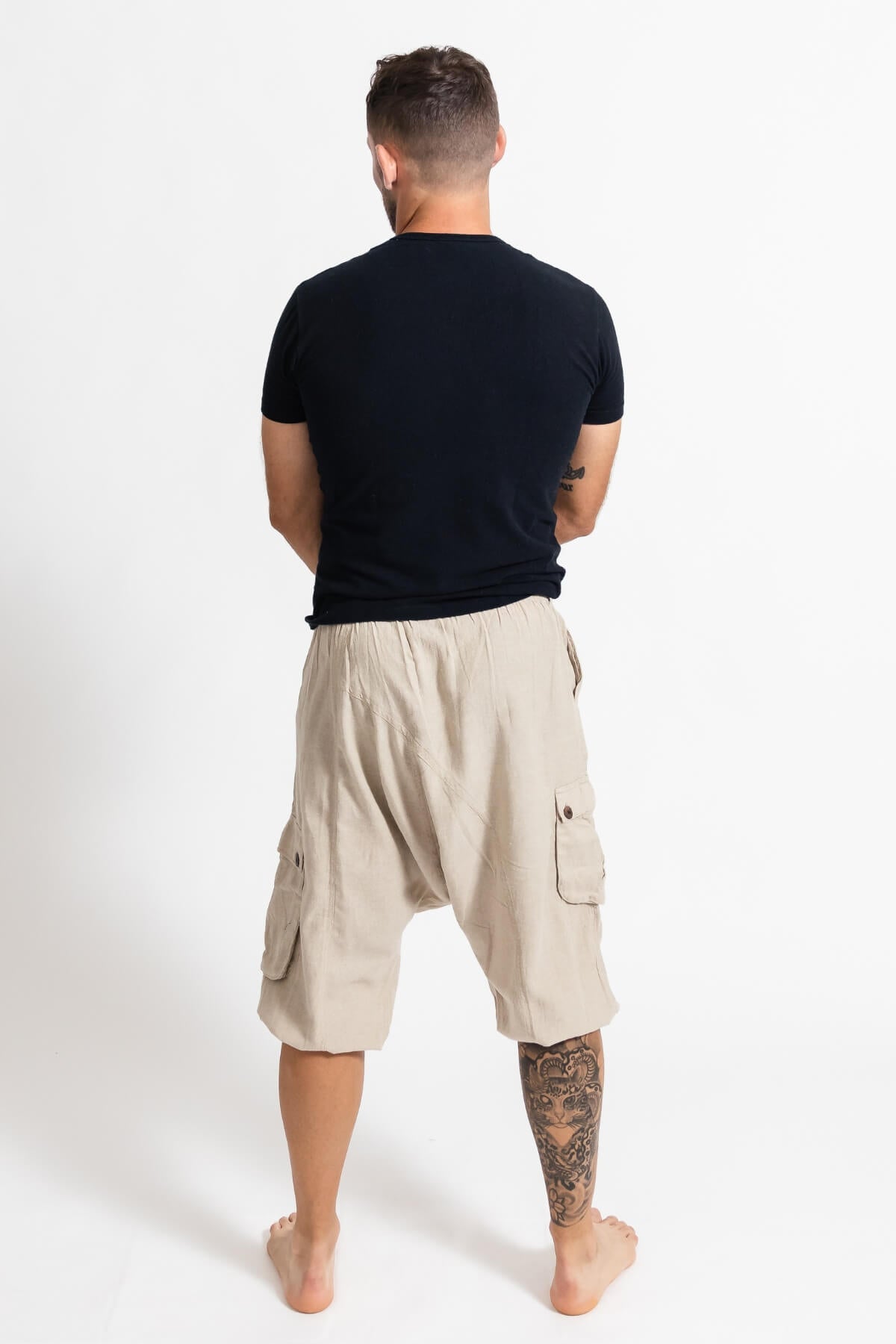 Surya Drop Crotch Shorts for Men - rear view