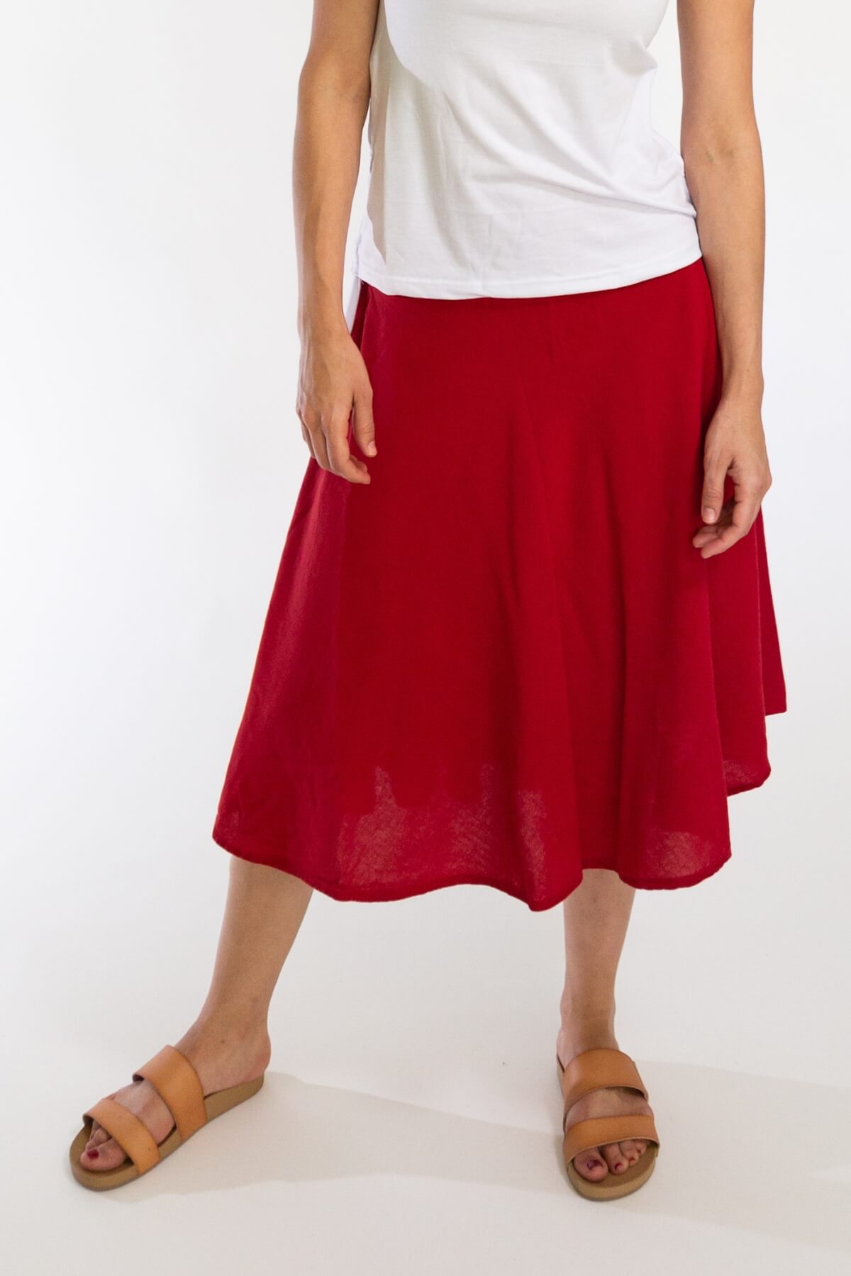 Surya Everyday Cotton 'Rosa' Skirt from Nepal - waistband detail