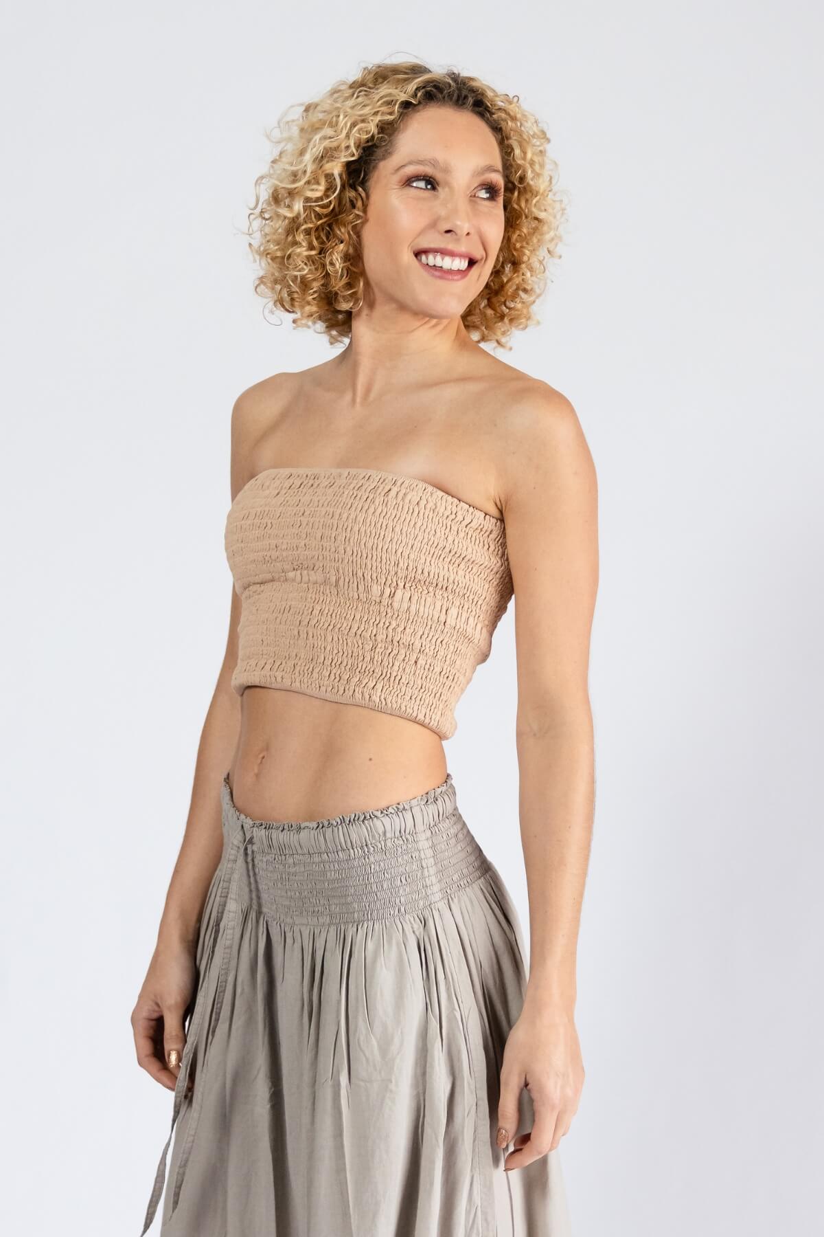 Surya Ethical Cotton Tube Tops - left side view