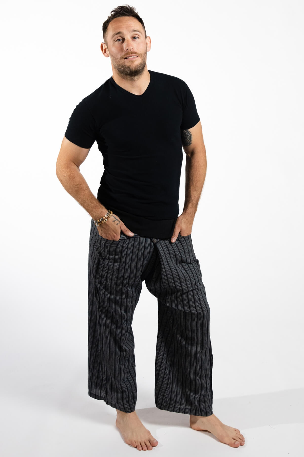 Surya Ethical Cotton Thai Fishermen Pants - Black