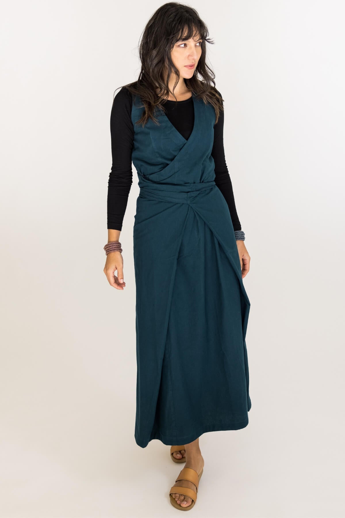 Surya Tibetan Wrap Dress - tie at the front, back or leave untied