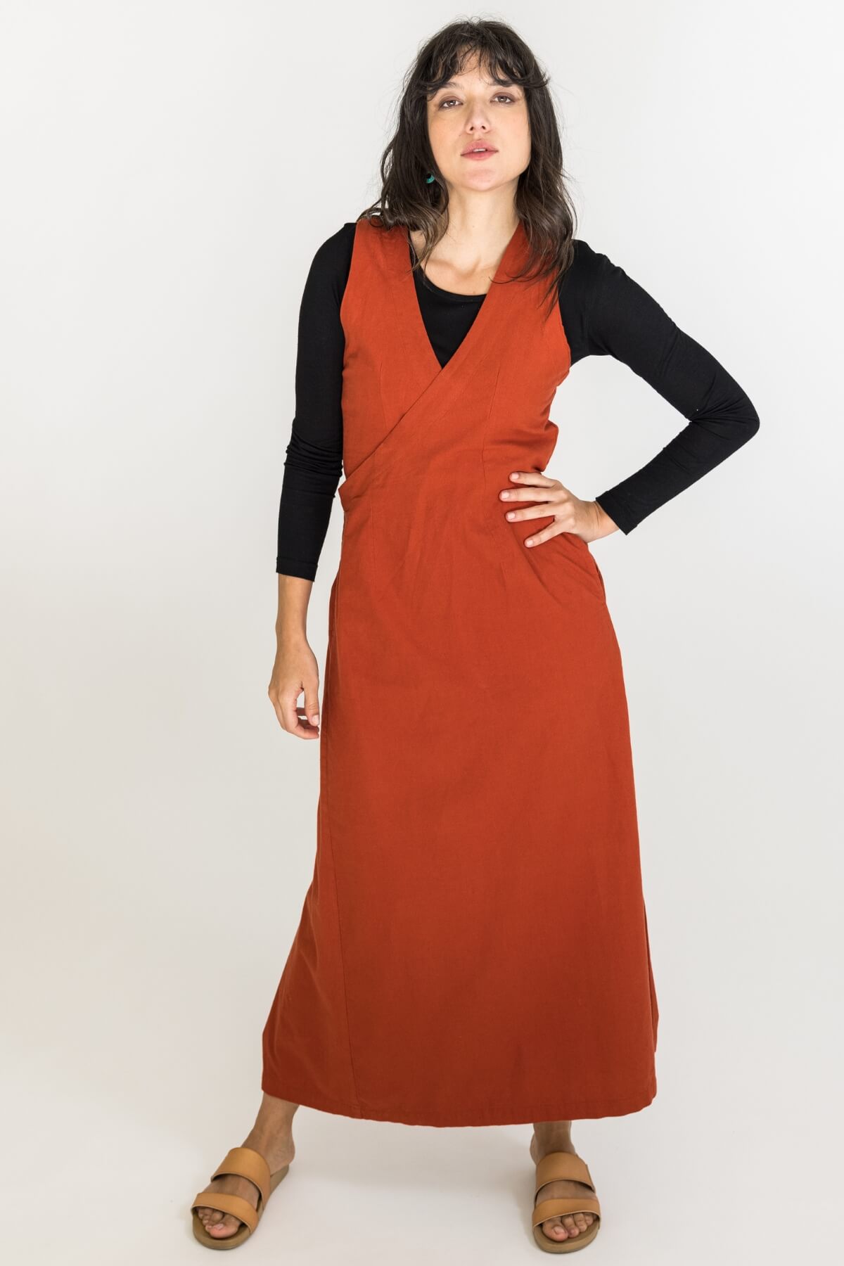 Surya Tibetan Chuba Dress - false wrap dress