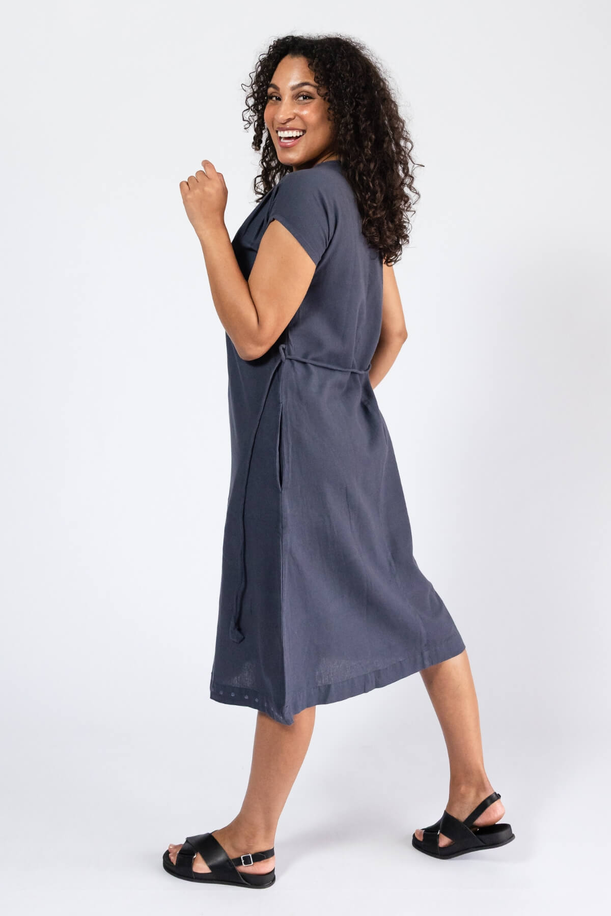 Surya Ethical Everyday Cotton 'Aurora' Dress - left side view