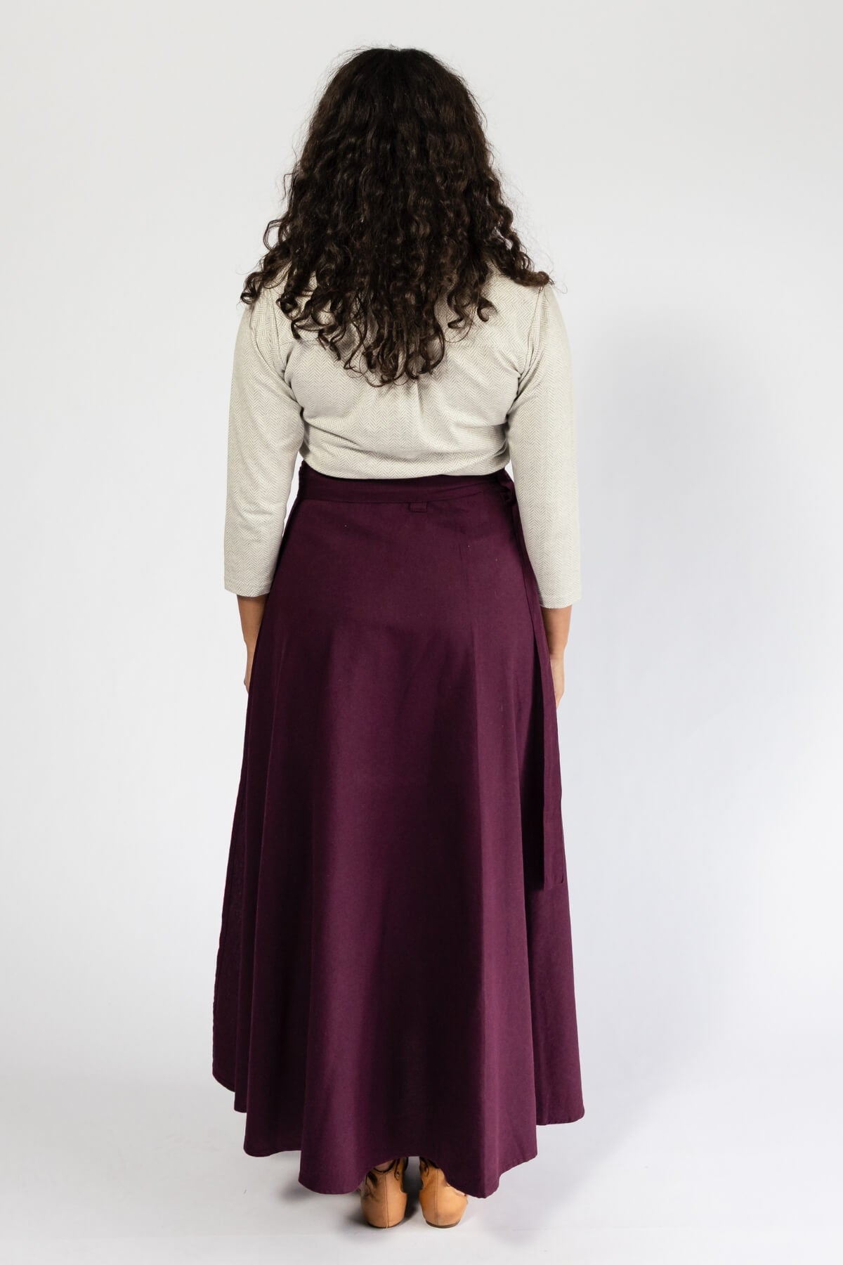 Surya Cotton Wrap Skirt for Women - rear view
