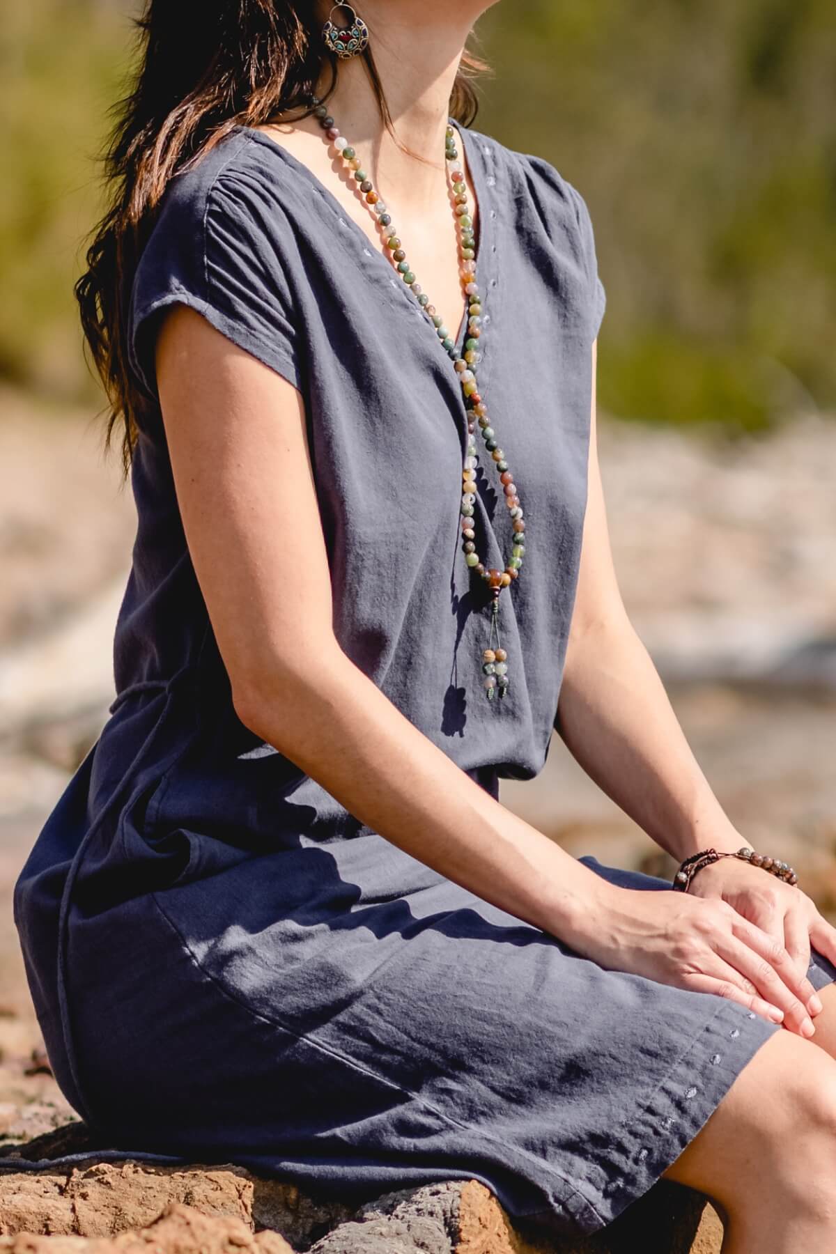 Surya Ethical Cotton 'Aurora' Dress - sleeve detail