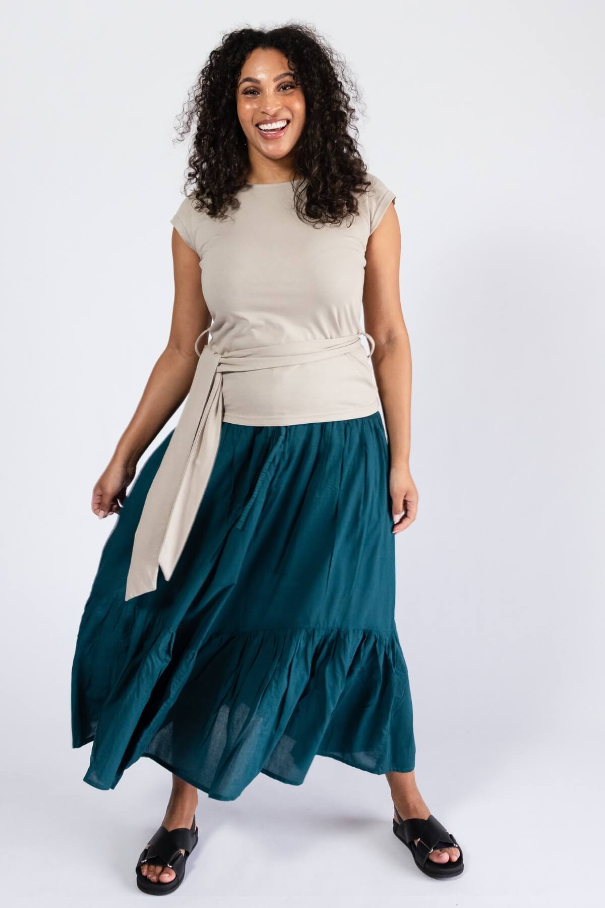 Surya Cambric Cotton Skirt for Women - flattering skirt for Summer