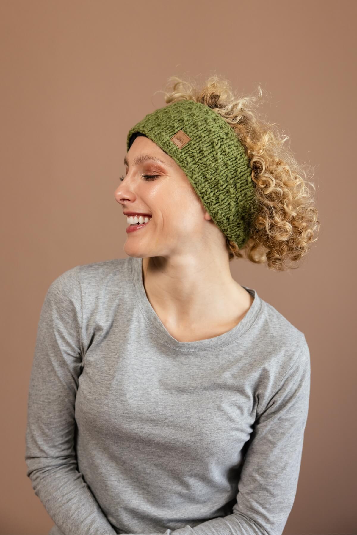 Surya Mulesing Free Wool Headbands | green