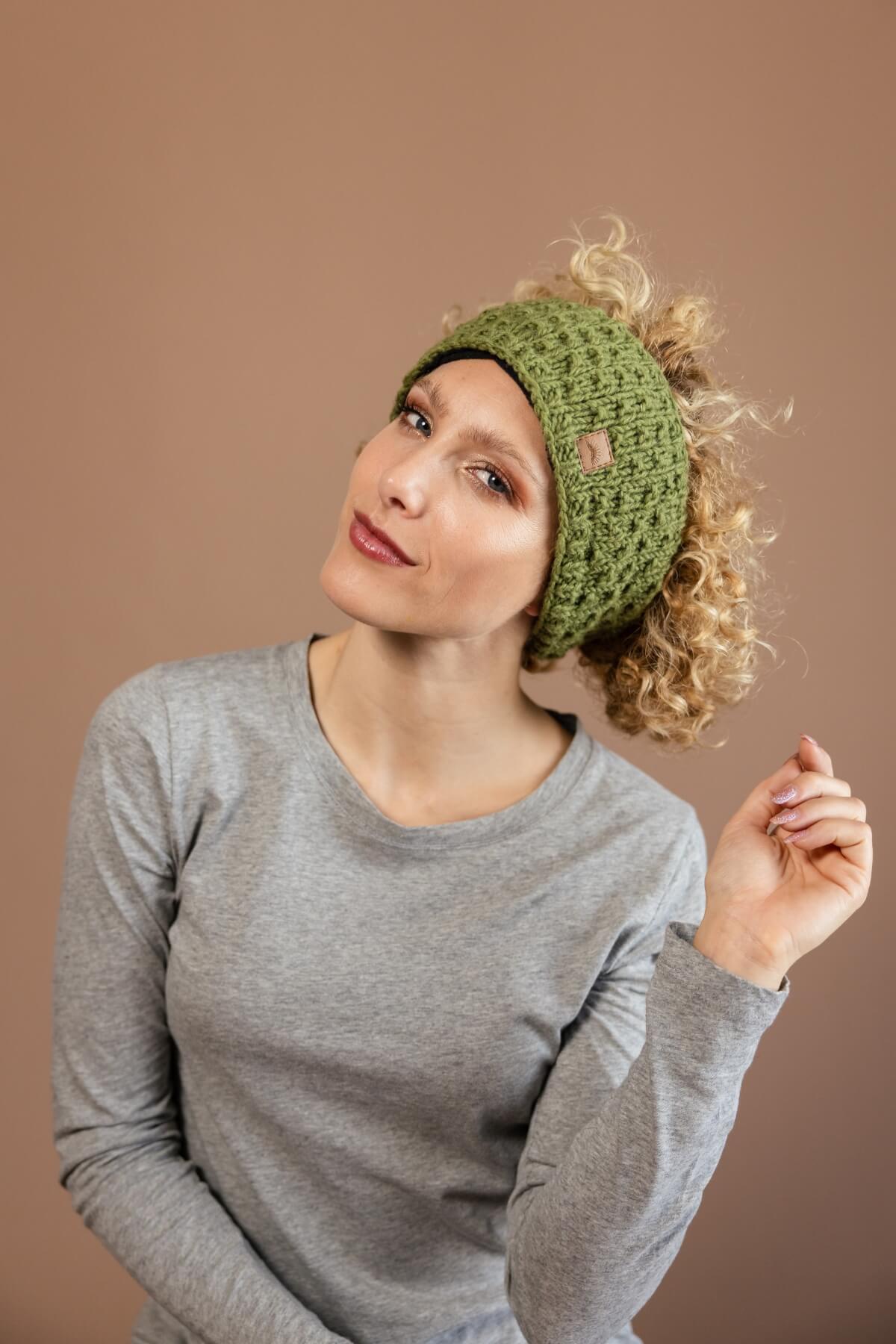 Surya Ethical Cruelty free Wool Headbands | green