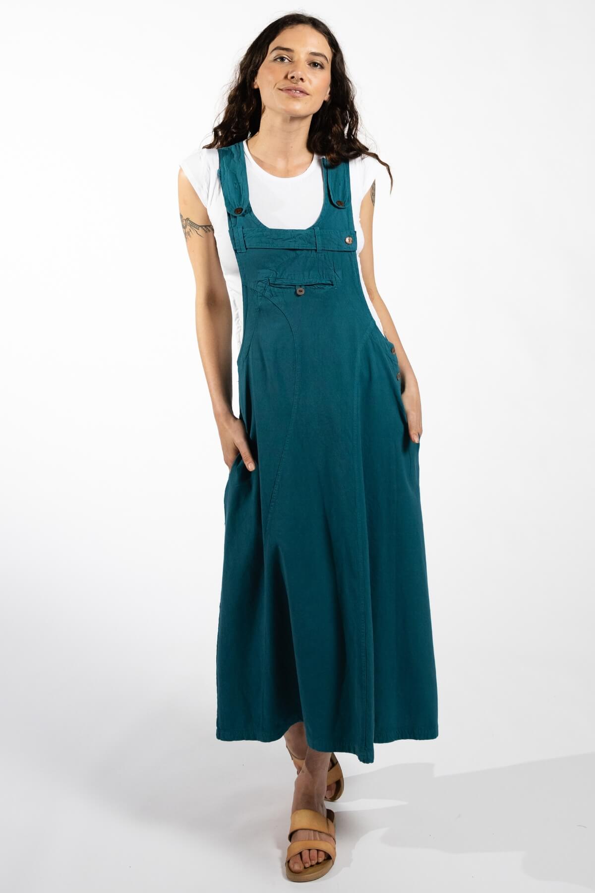 Surya Ethical Cotton Dungaree Dress - made in Nepal