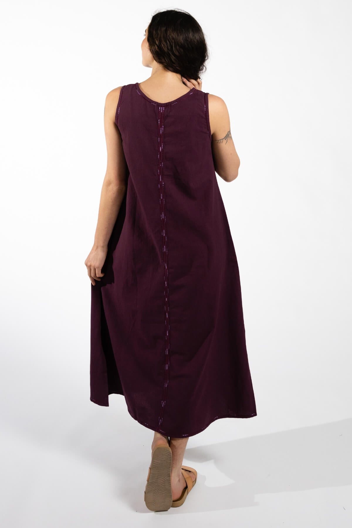 Surya Embroidered Cotton 'Calliope' Dress - rear view