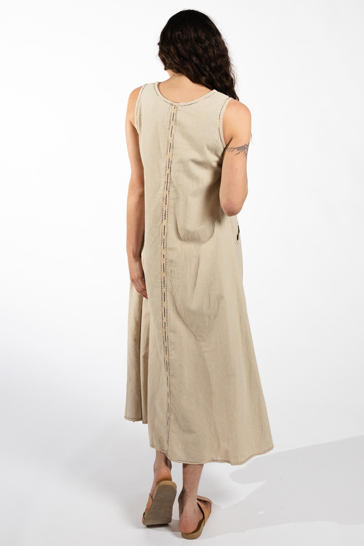 Surya Embroidered Cotton 'Calliope' Dress - rear view