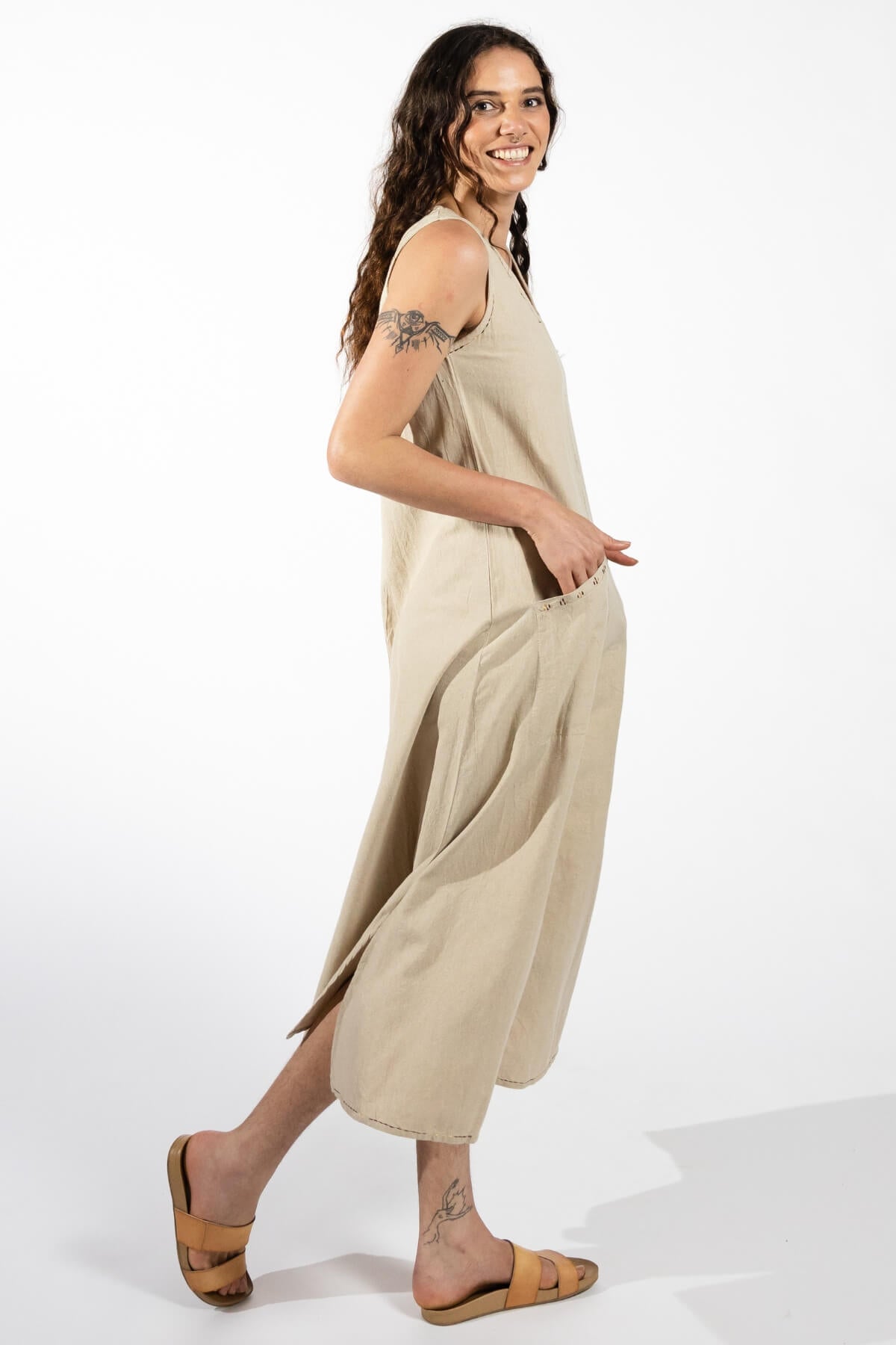 Surya Embroidered Cotton 'Calliope' Dress - right side view