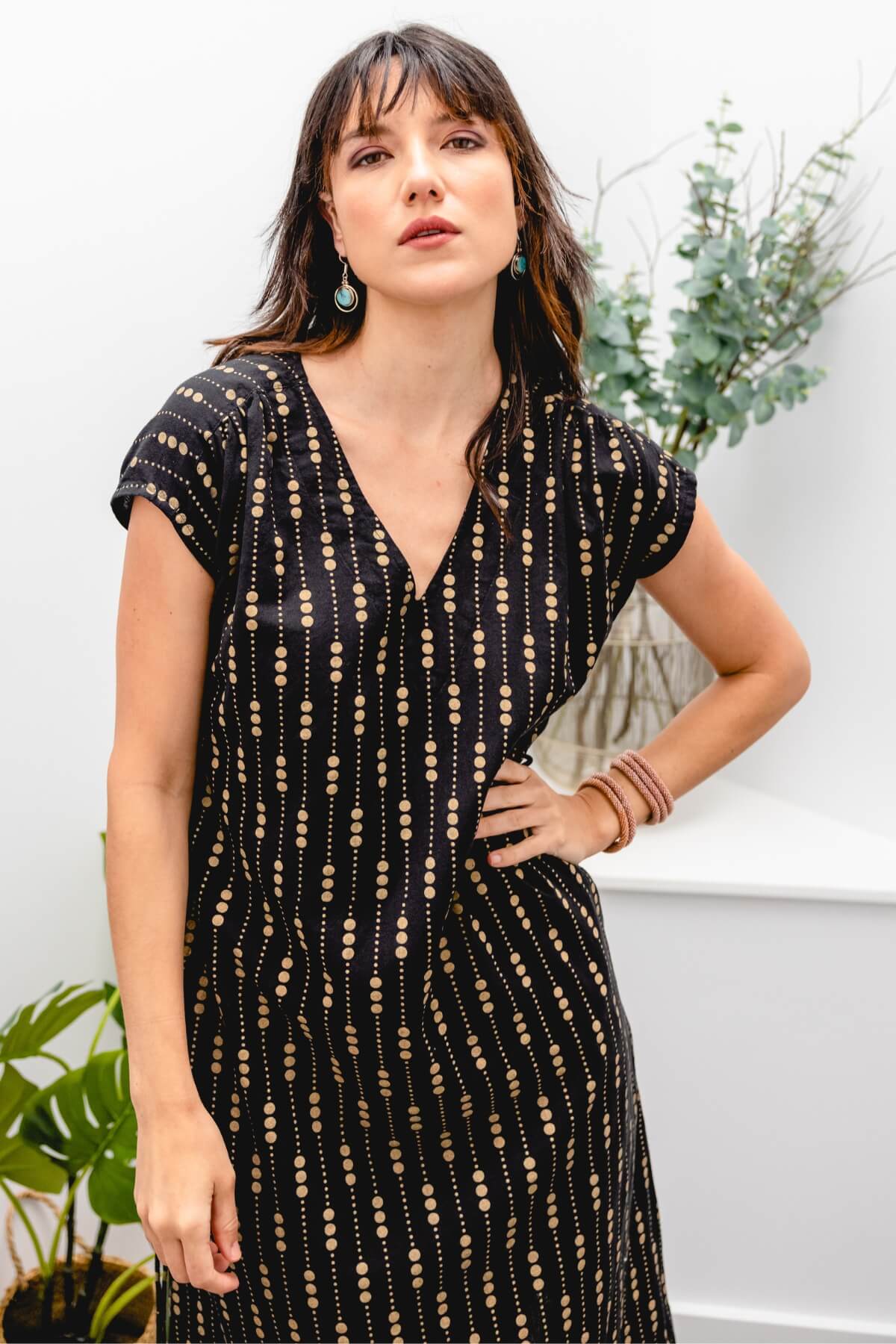 Surya Ethical Cotton Everyday Dress - V neck