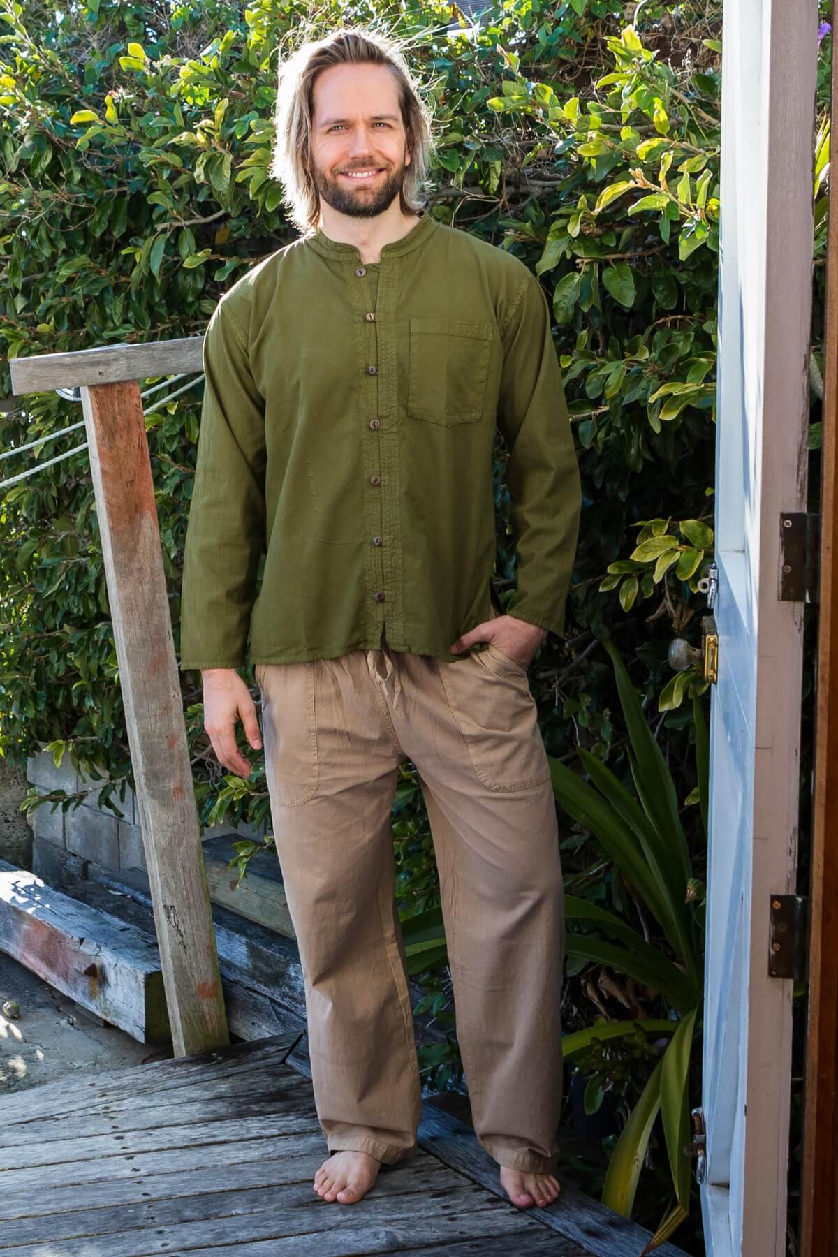 Surya Cotton Everyday Pants for Men - on location in Huskisson, NSW