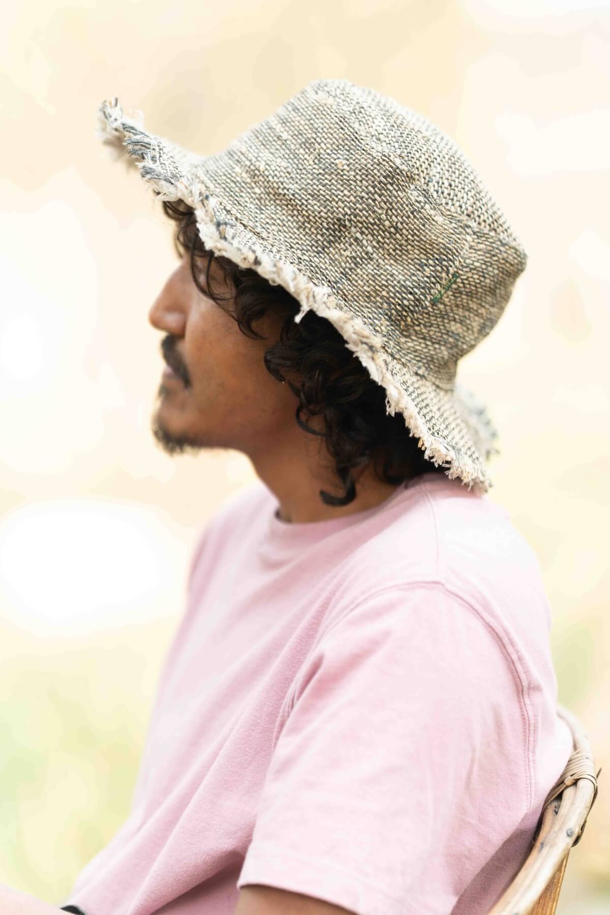 Surya Ethical Hemp Hats for Men - edging detail