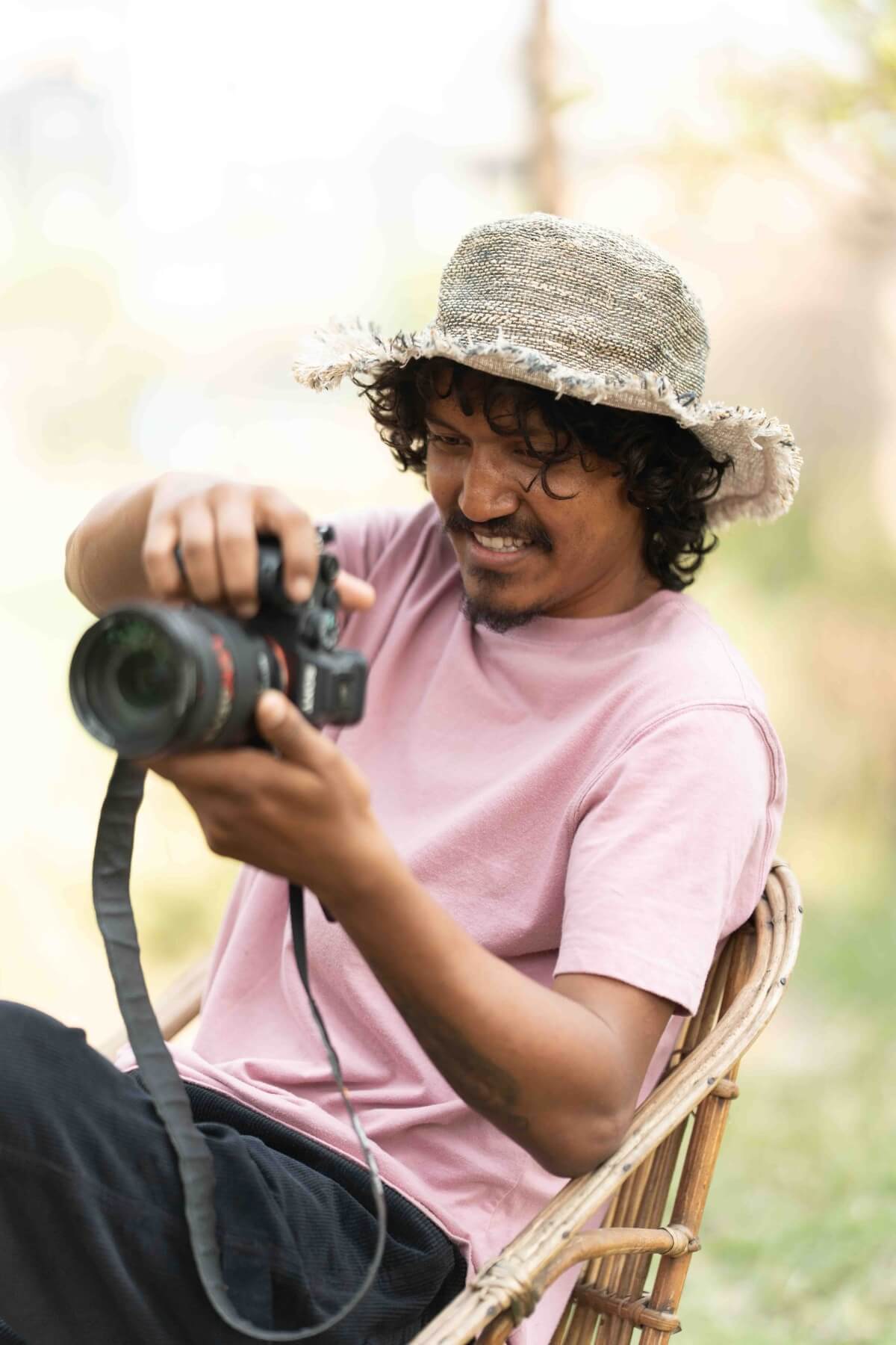 Surya Ethical Hemp Hats for Men - fringe edge