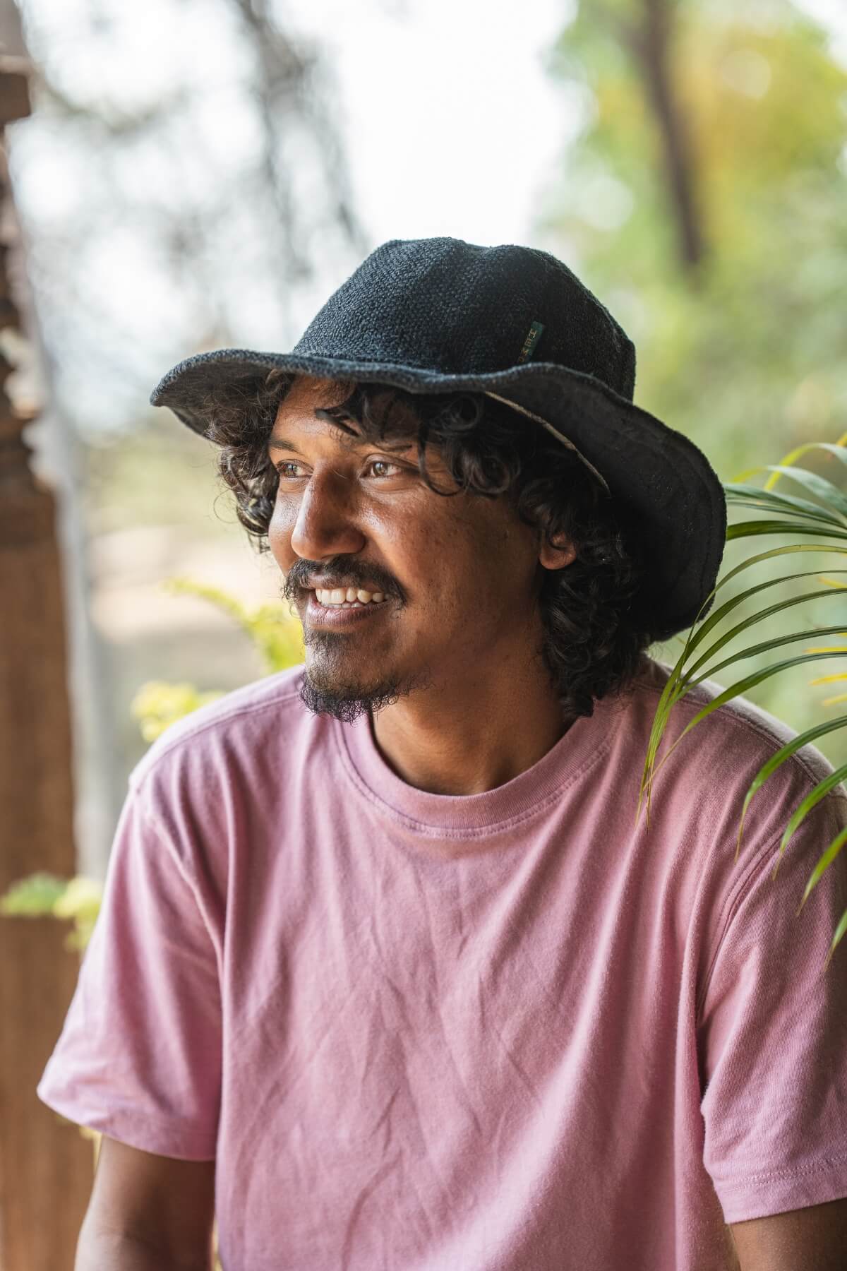 Surya Ethical Hemp Wide Brim Hat made in Nepal - Black