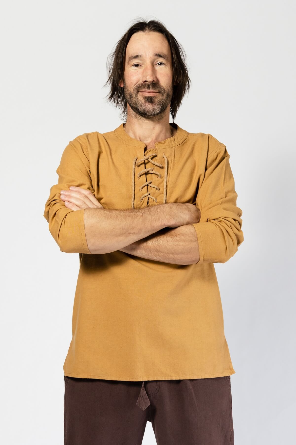 Surya Cotton Shirt for Men made in Nepal - medium weight cotton fabric