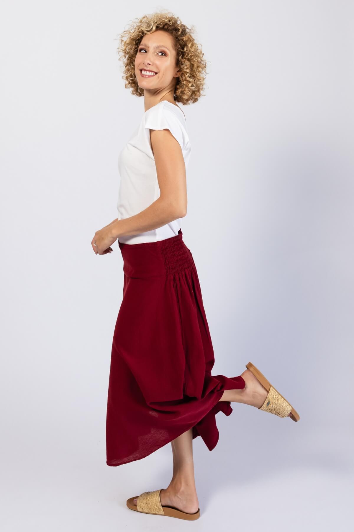 Surya Light Cotton Rosa Skirt - left side view