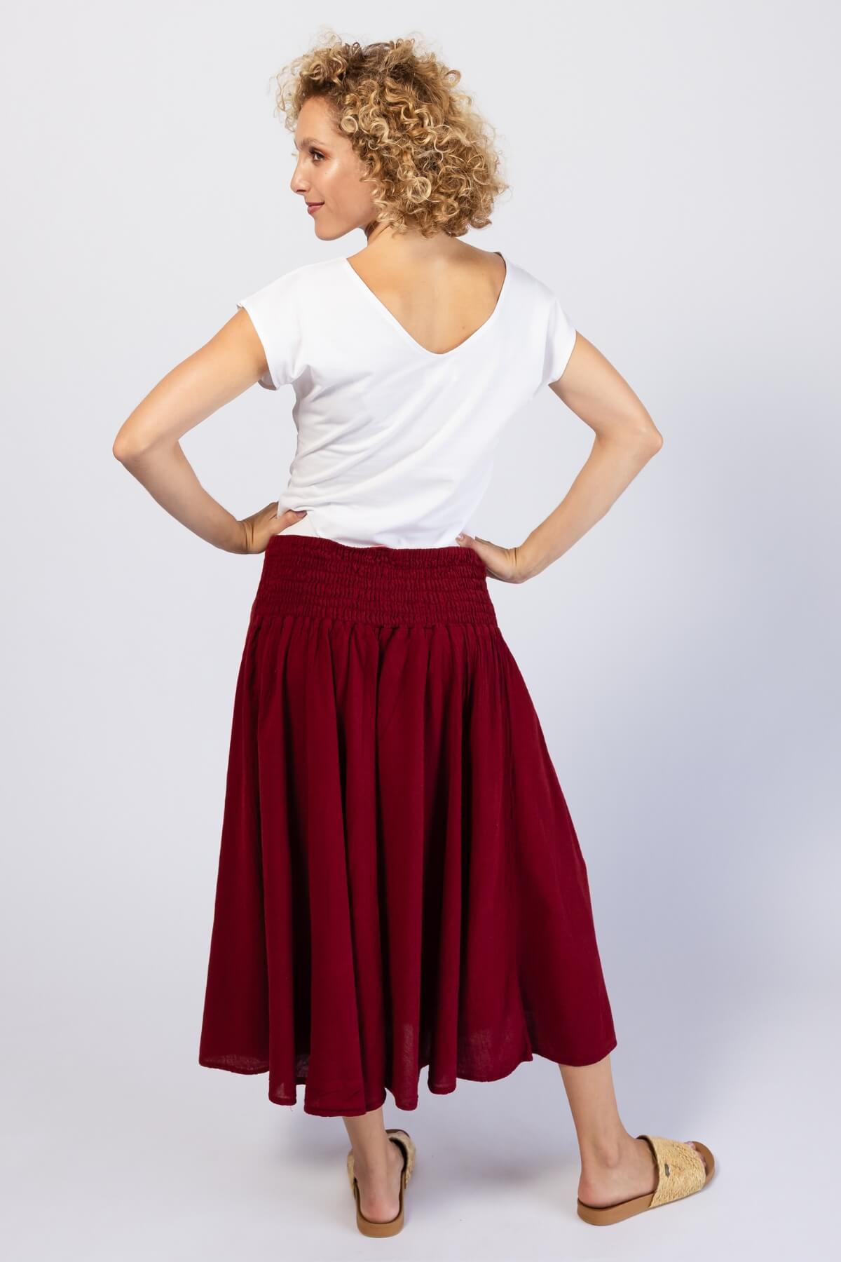 Surya Light Cotton Rosa Skirt - rear view