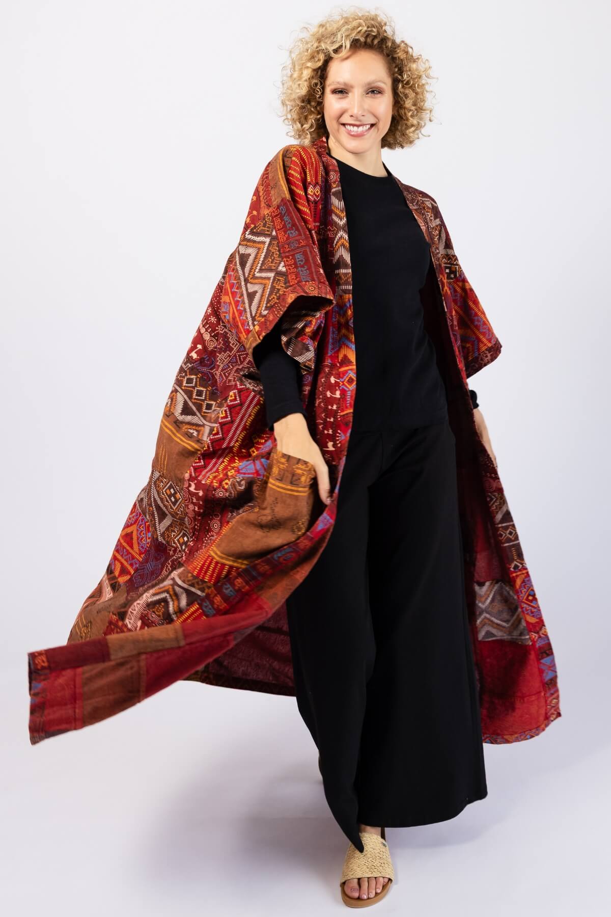 Surya Cotton Patch Duster Jacket - generous sizing