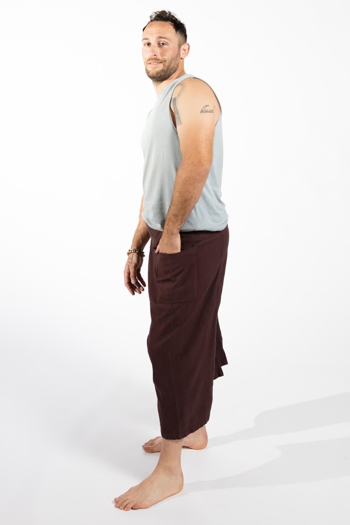 Surya Men's Cotton Fisherman Pants - left side view