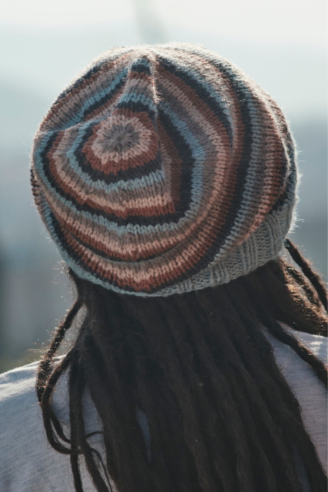 Surya Australia Merino Wool Slouch Beanie for Men from Nepal - Blue