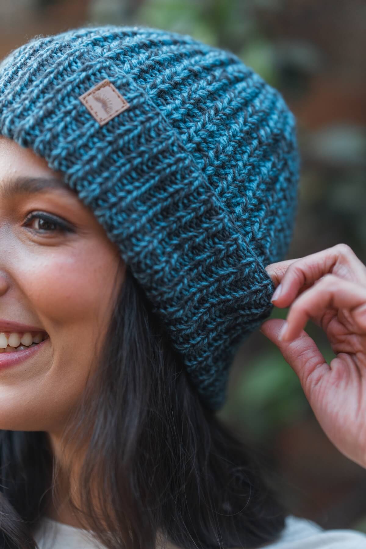 Surya Ethical Merino Wool Beanie from Nepal - Detail