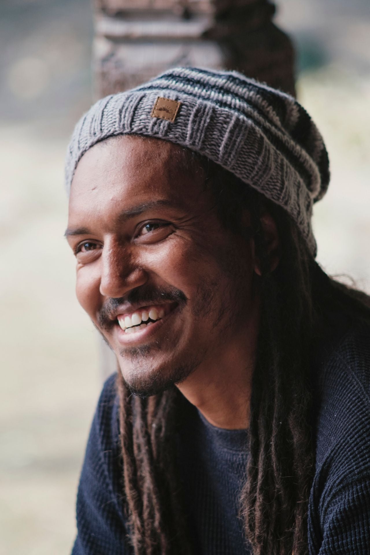 Surya Australia Merino Wool Slouch Beanie for Men from Nepal - Grey