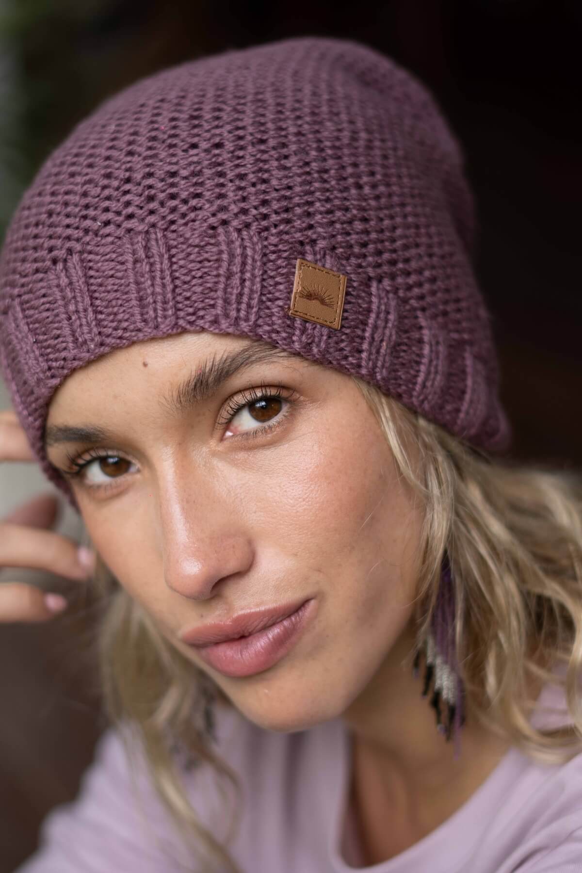 Merino Wool Oversized Beanies for Women - slouch style beanie