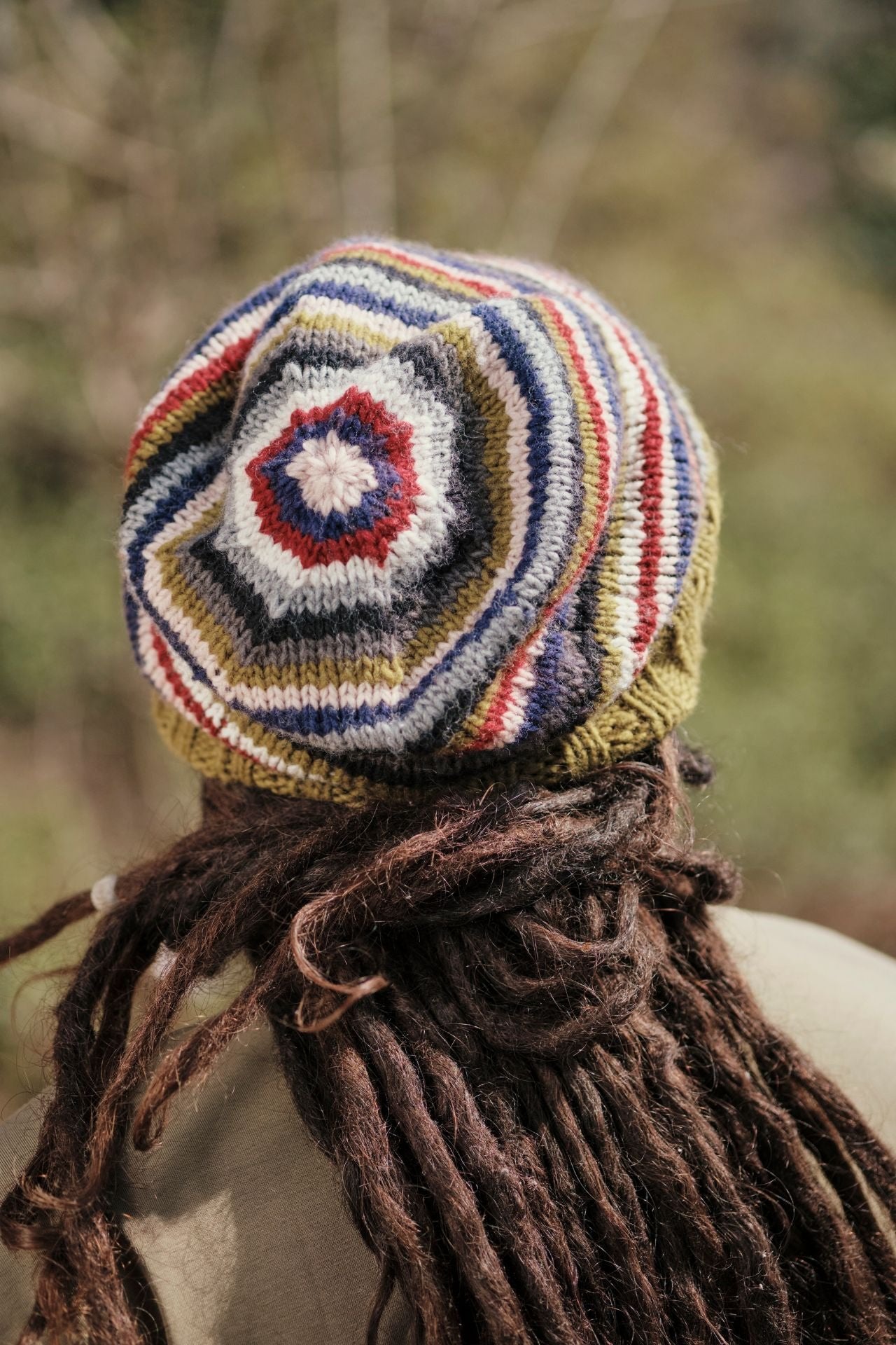 Surya Australia Merino Wool Slouch Beanie for Men from Nepal - Green