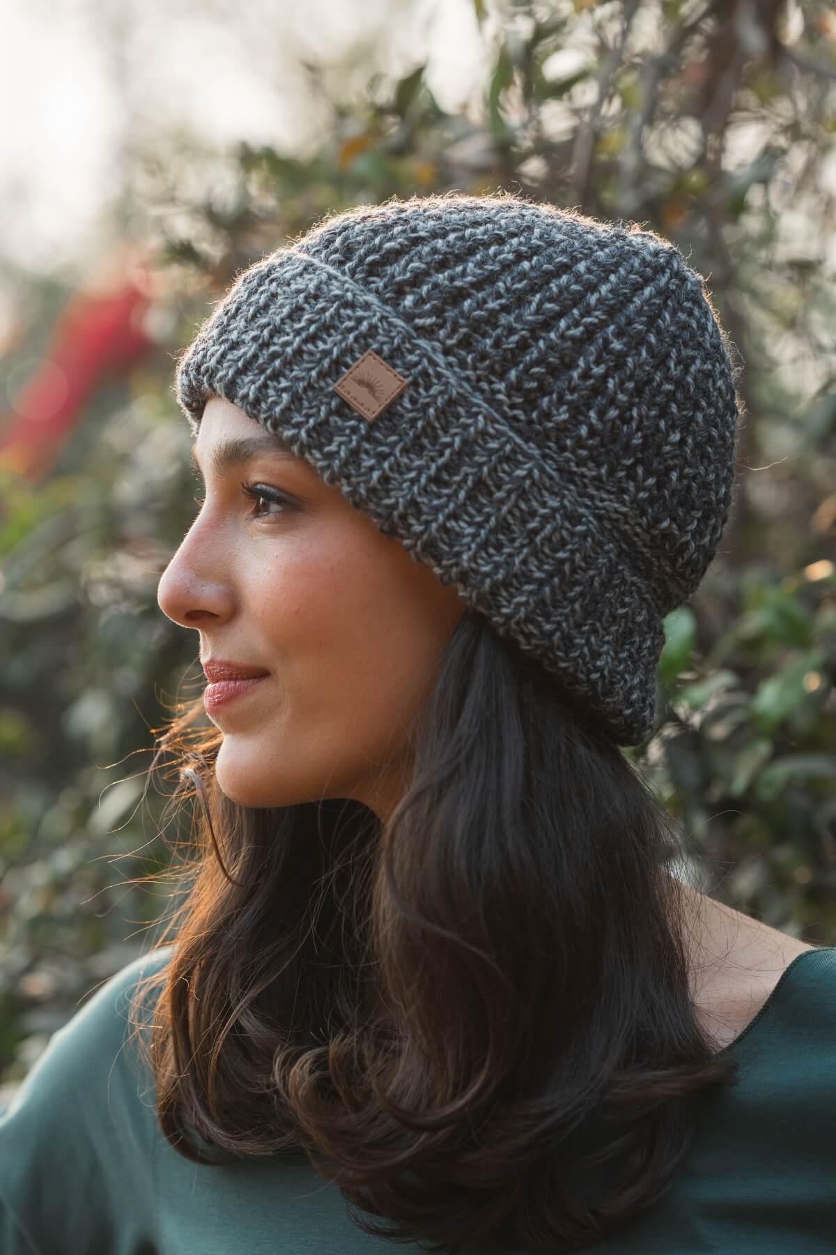 Surya Mulesing Free Merino Wool Beanie made in Nepal - turn up cuff