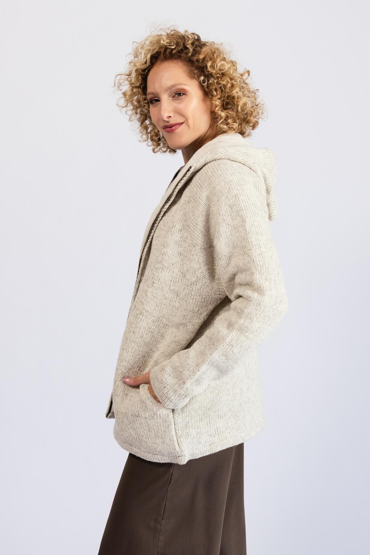 Surya Wool Jacket for Women - left side view