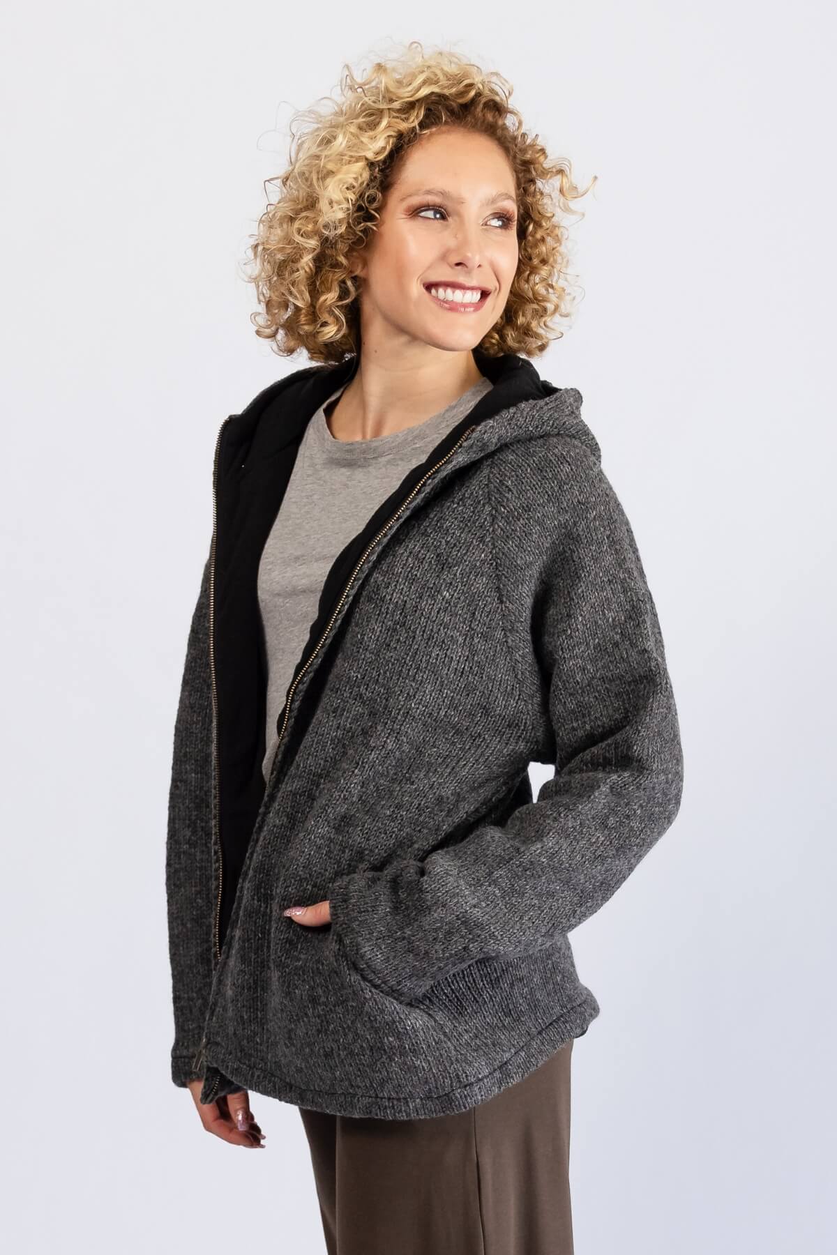 Surya Wool Jackets for Women - left side view