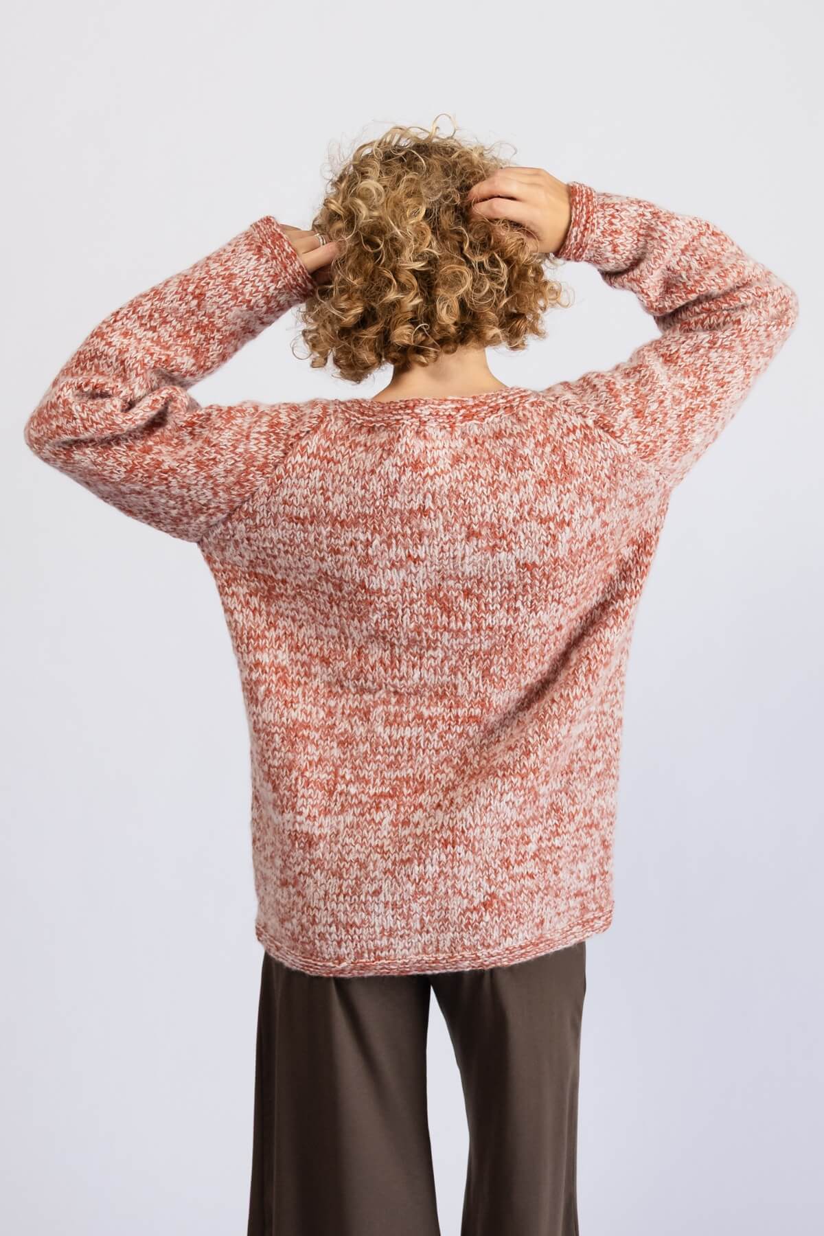 Surya Ethical Wool Sweater made in Nepal - rear view