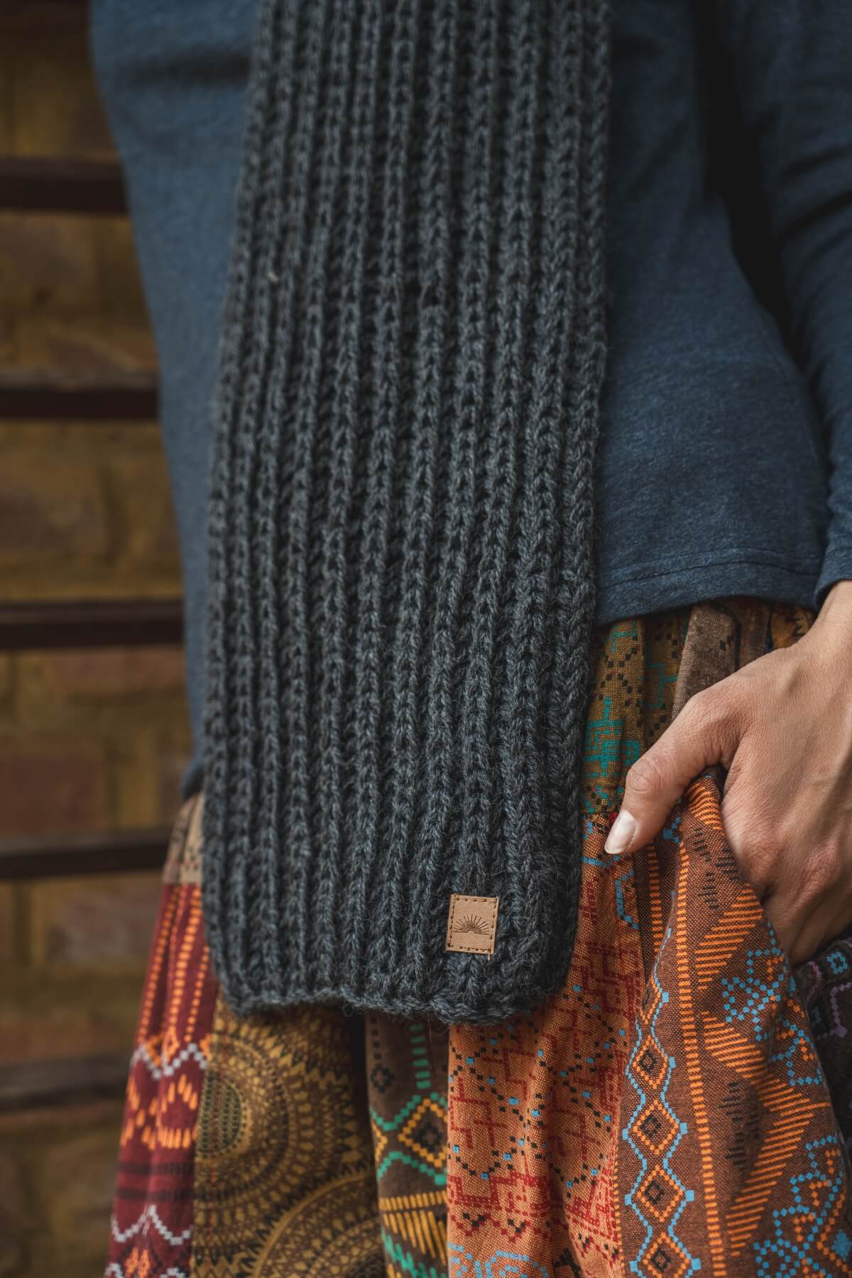 Merino Wool Knitted Scarf for Women -superior quality work