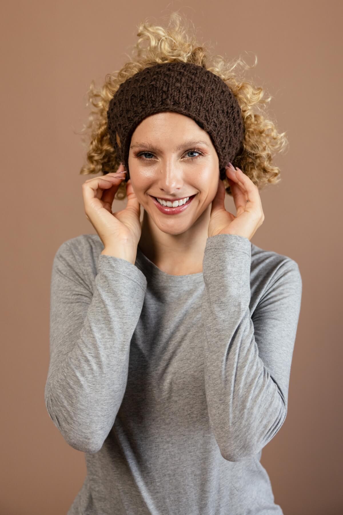 Surya Mulesing Free Wool Headbands | Chocolate