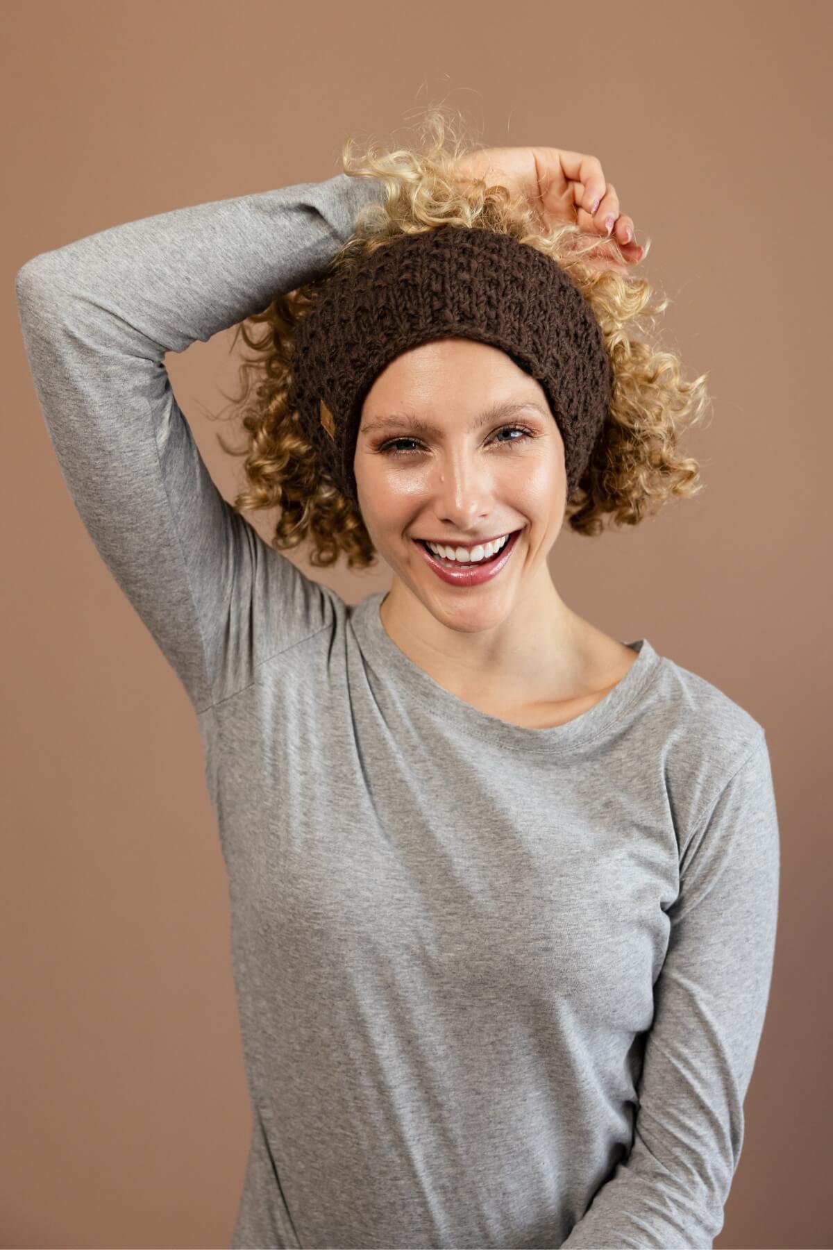 Surya Ethical Wool Headbands | Chocolate