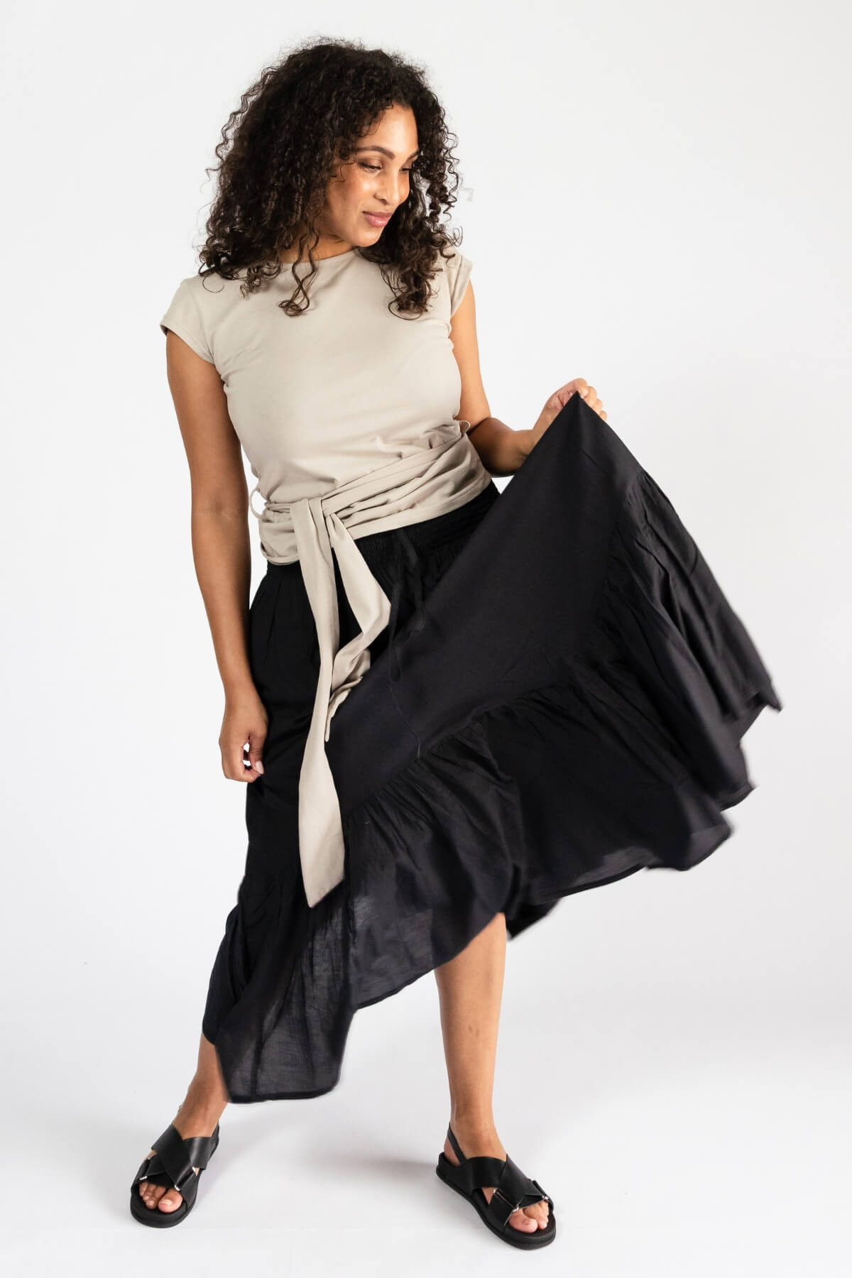 Surya Cambric Cotton Skirt for Women - loads of fabric for twirling in